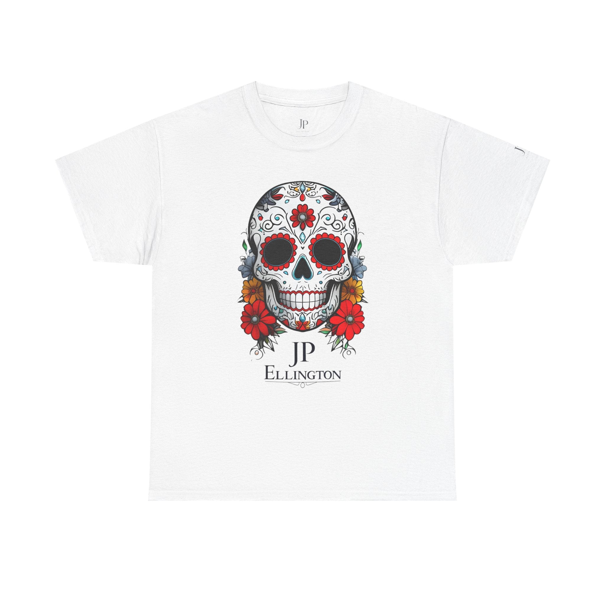 Sugar Skull Tee | Day of the Dead Floral Skull T-Shirt, JP Ellington Edition