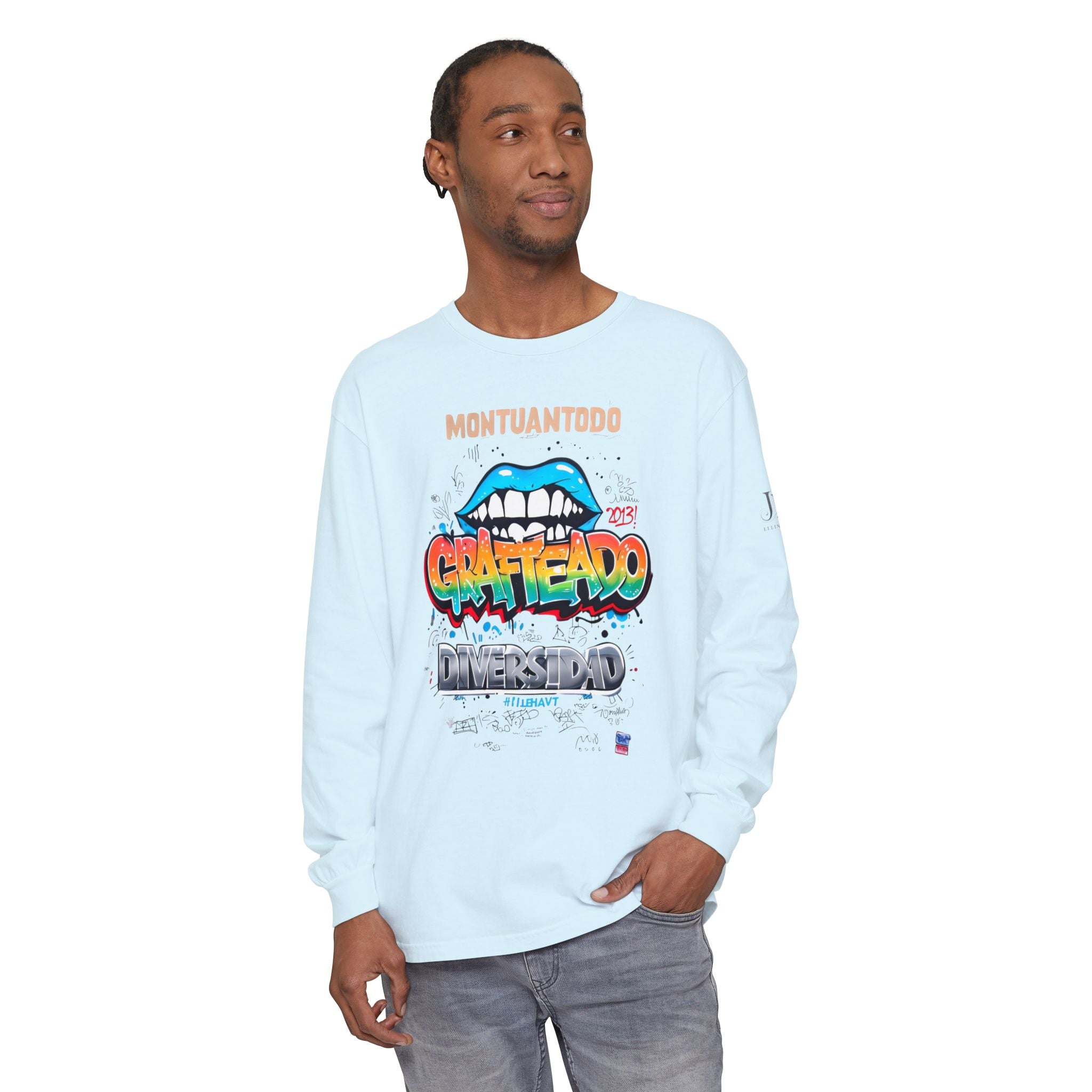 Graffiteado Colorful Graffiti Lips Long Sleeve Shirt | Montuantodo Typography