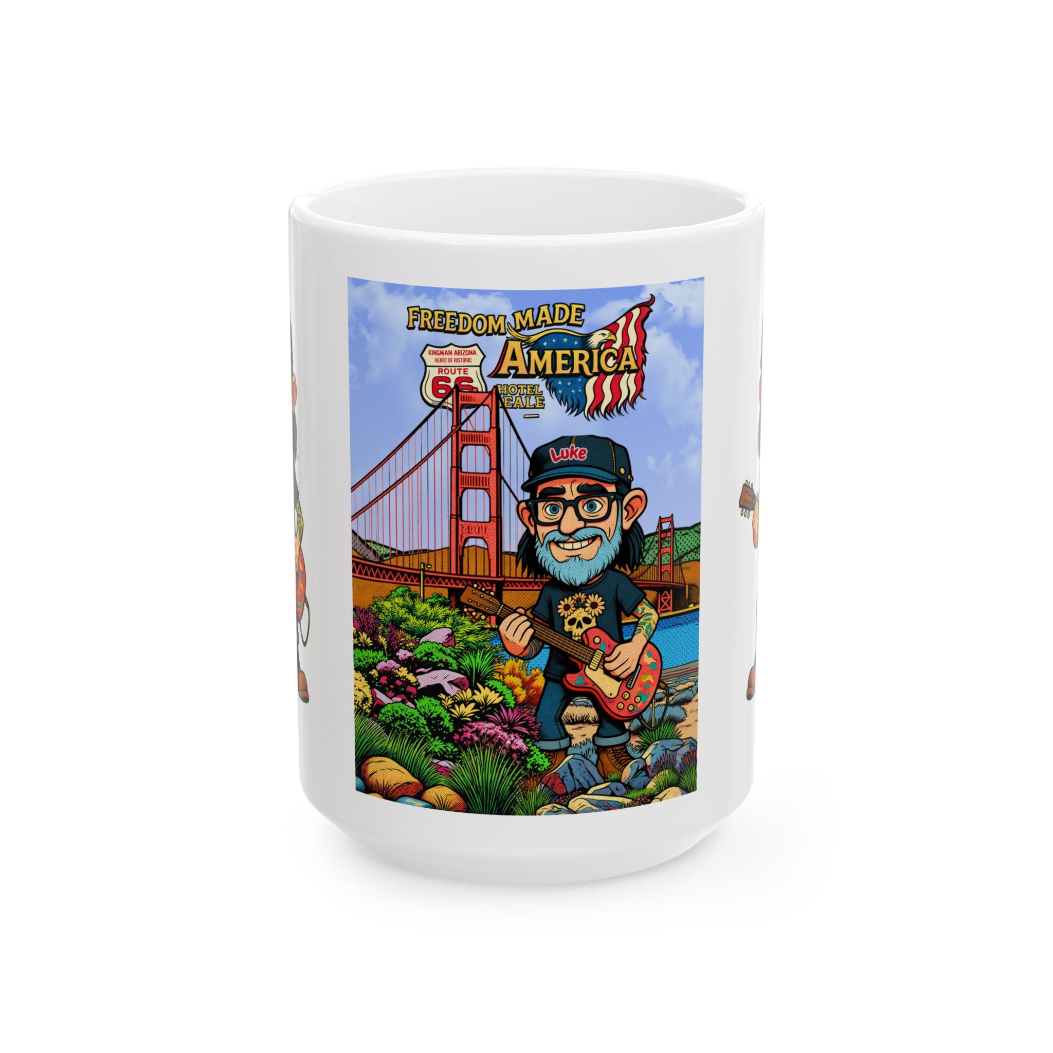 Freiheit Made America Tasse | Golden Gate, Route 66, Kalifornien, San Francisco Tasse