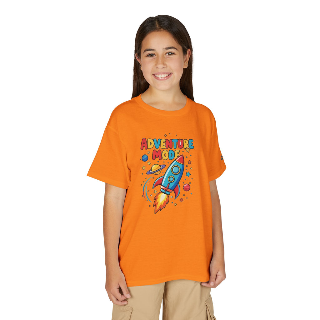 Adventure Mode Rocket Youth T-Shirt | Kids Space Cartoon Tee, JPE Kids Edition
