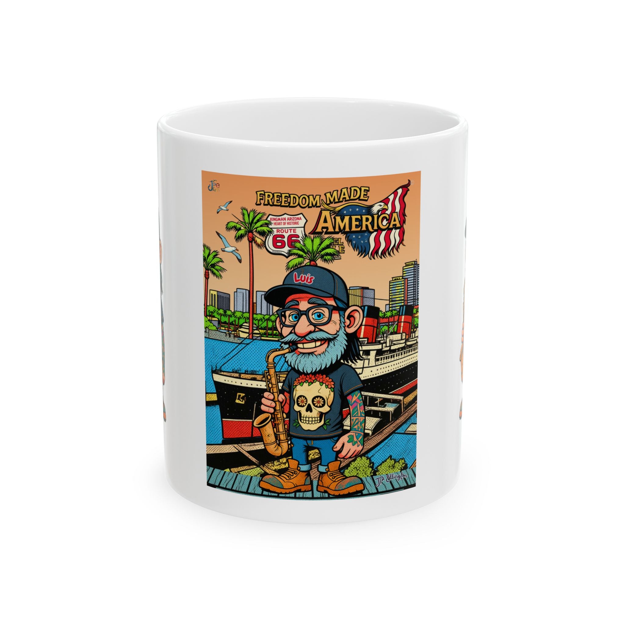 Freedom made America Mug | New Orleans mug, Route 66, USA coffee mug
