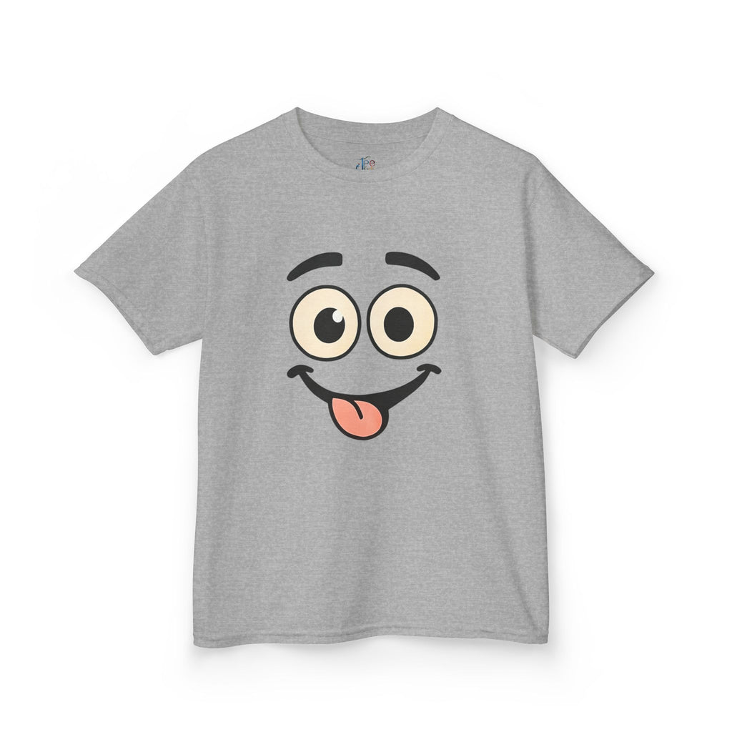Silly Face Tongue Out Kids Tee | Cute Emoji Cartoon Shirt