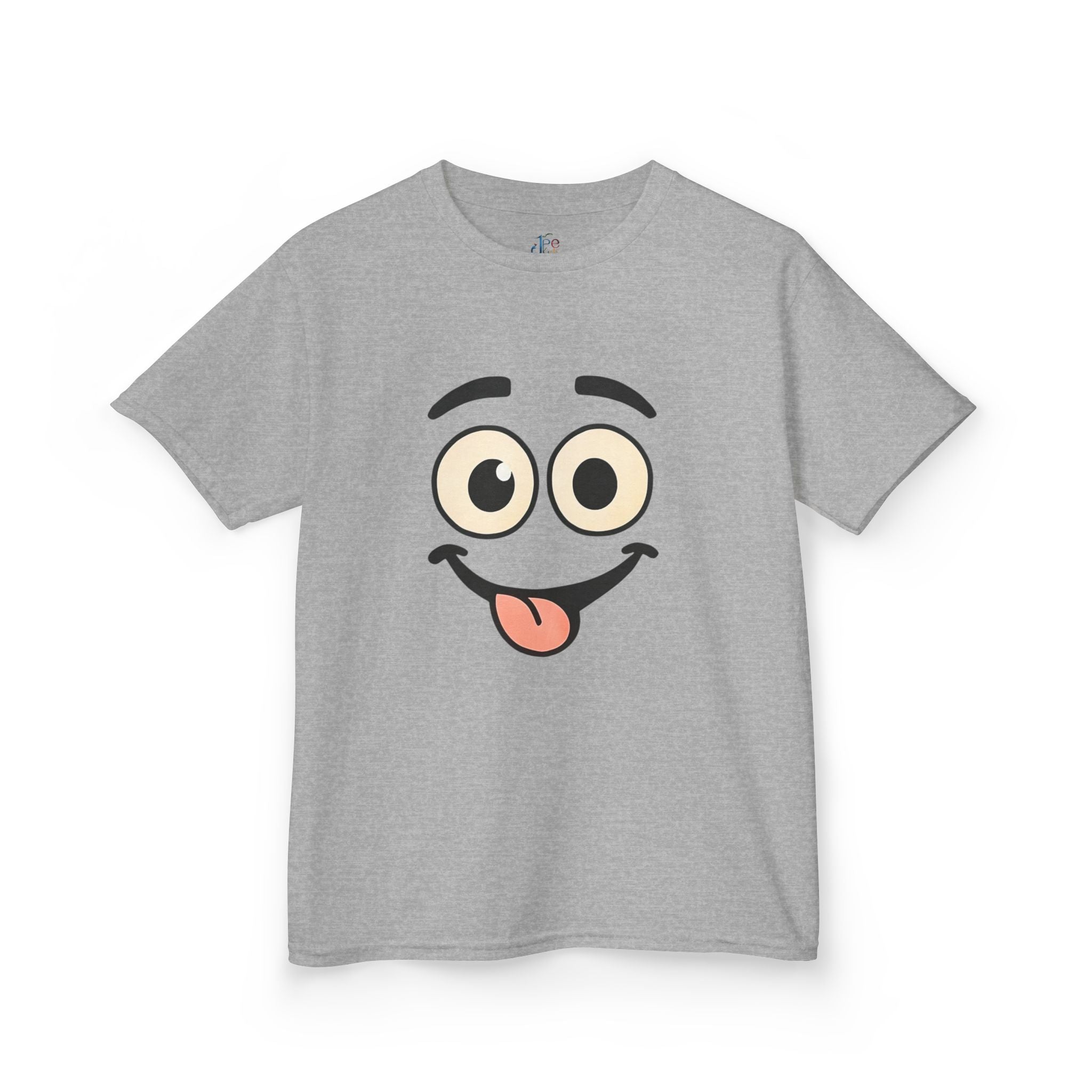 Silly Face Tongue Out Kids Tee | Cute Emoji Cartoon Shirt