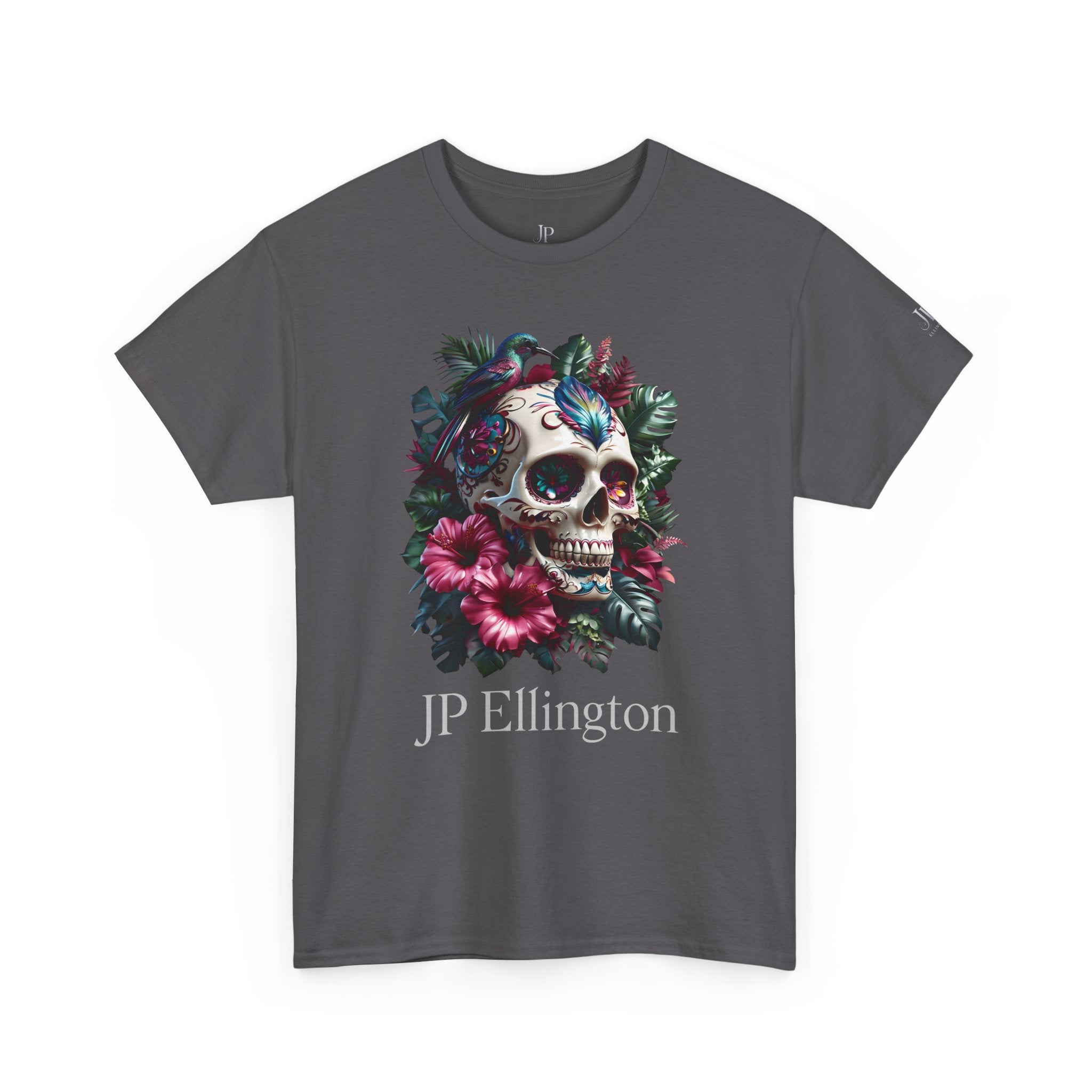 Floral Skull with Hummingbird Tee | JP Ellington