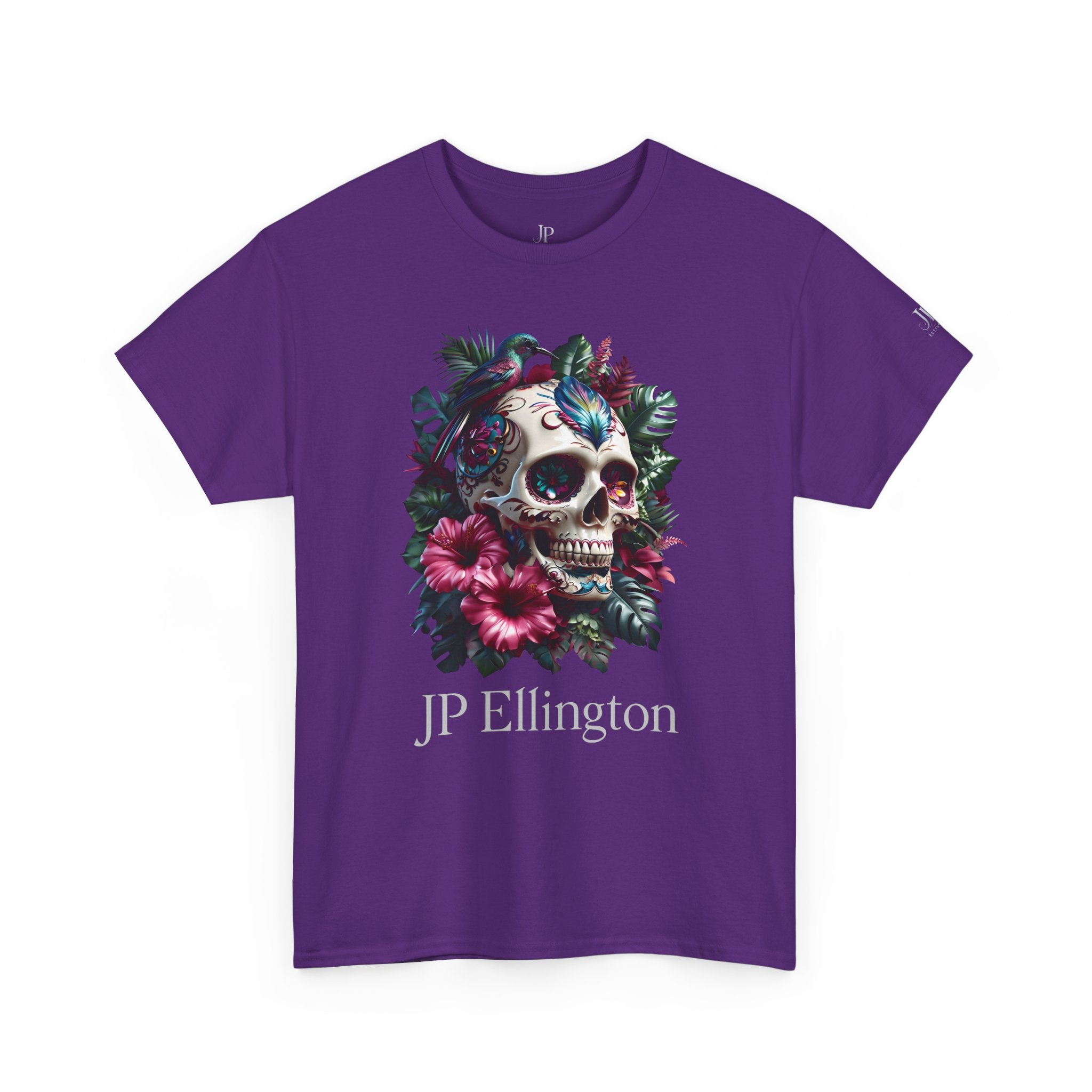 Floral Skull with Hummingbird Tee | JP Ellington
