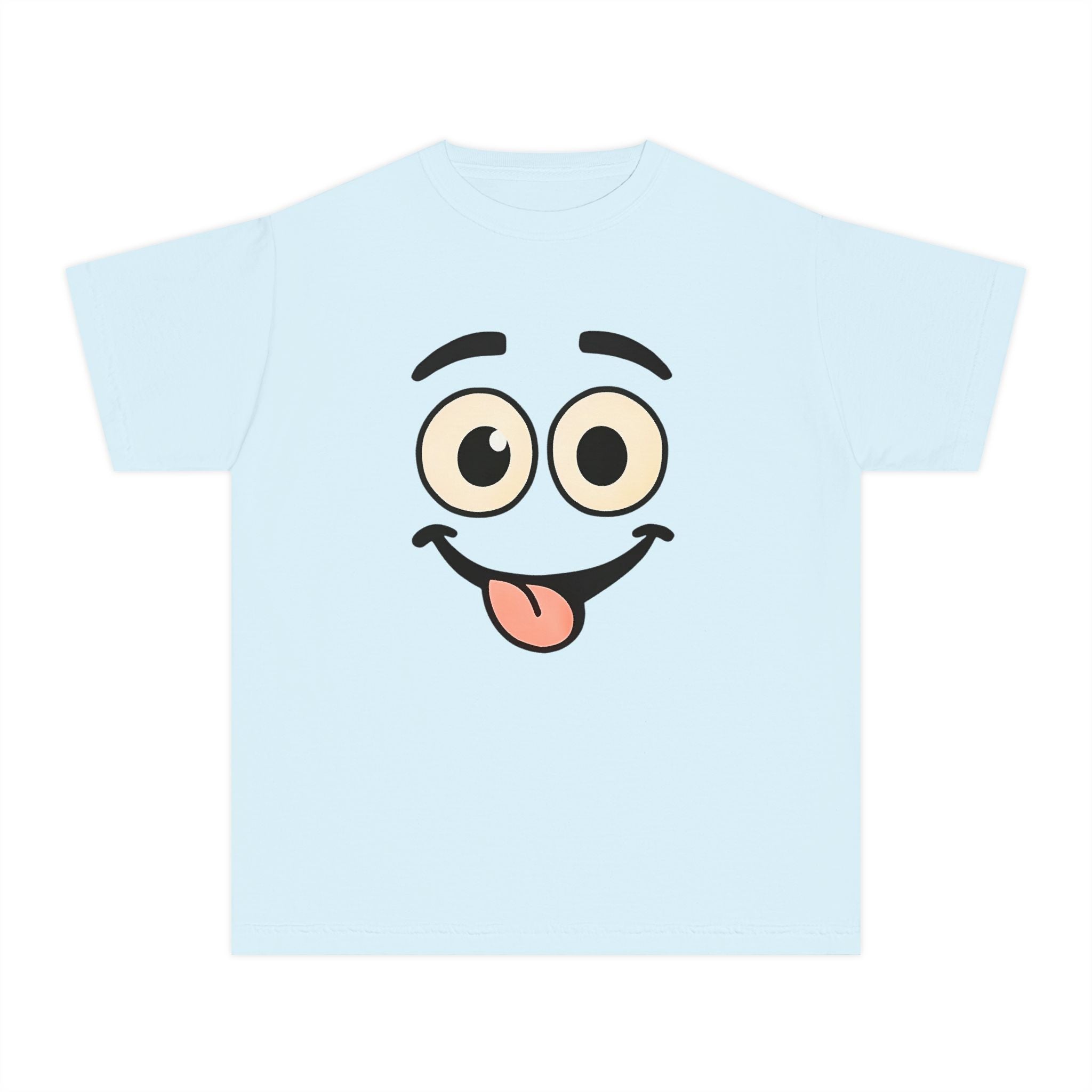 Lustiges Smiley-Gesicht Kinder-T-Shirt | Verspieltes Emoji-Shirt, Zunge-Raus-Ausdruck, JPE Kids Edition