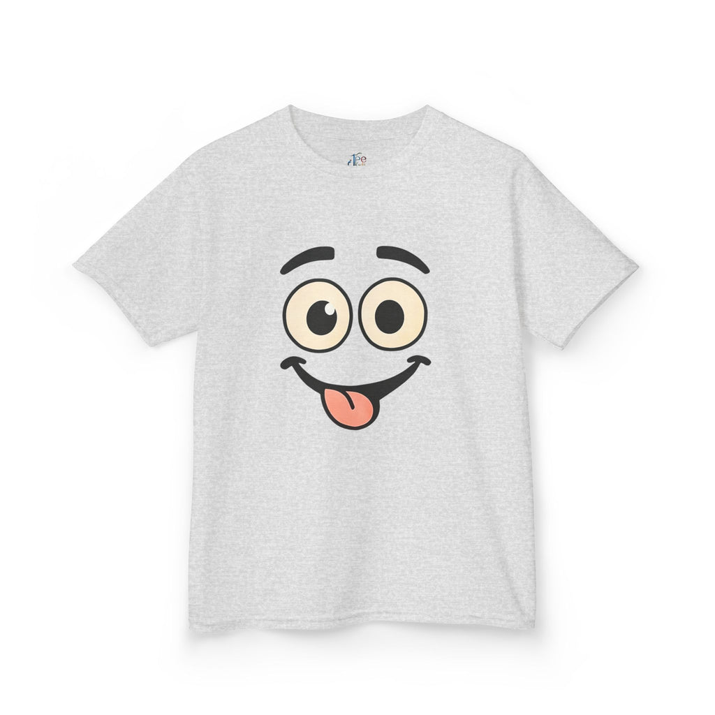 Silly Face Tongue Out Kids Tee | Cute Emoji Cartoon Shirt
