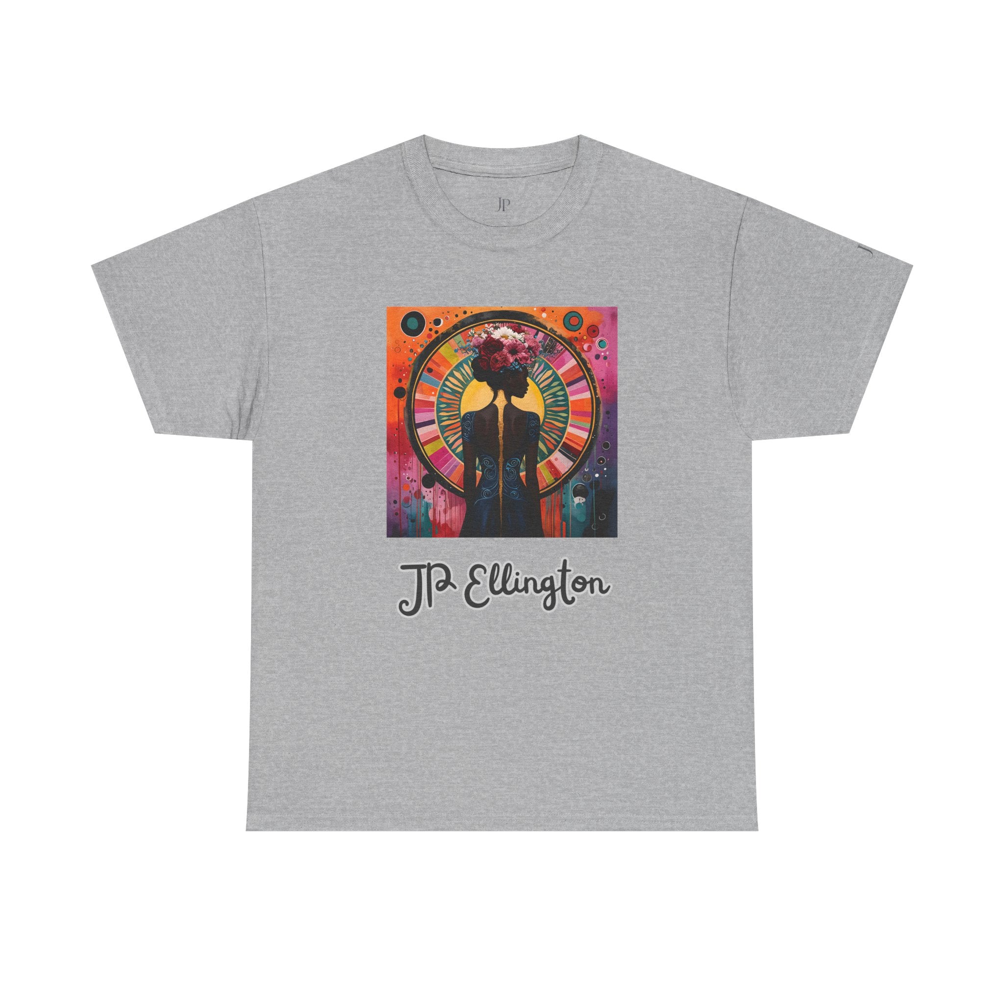 Jazz-Porträt-Uhr-Design T-Shirt | J.P. Ellington Schrift