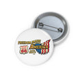 Freedom Made America Pin Button | Route 66 Flag Patriotic Badge