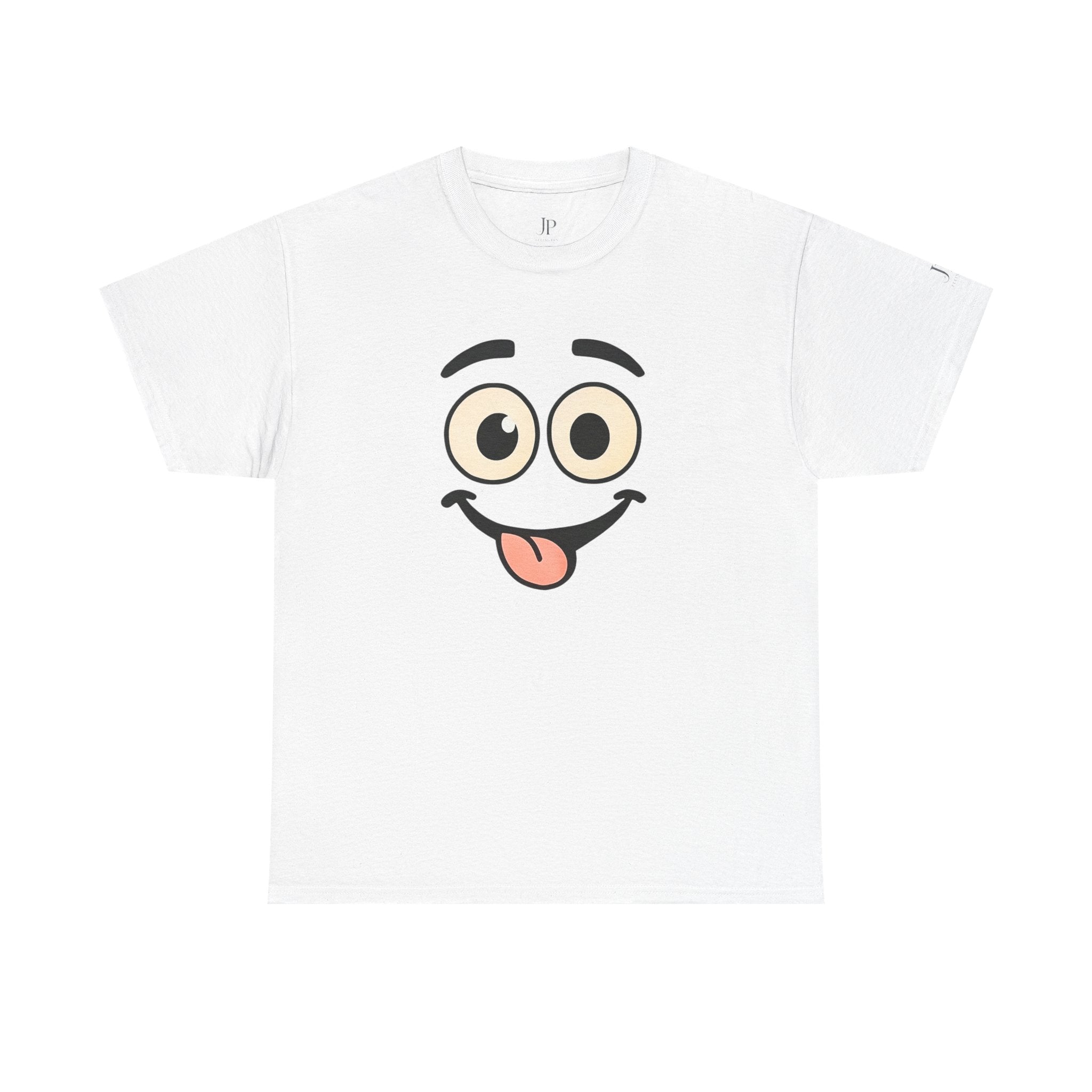 Goofy Smiley Face T-Shirt | Niedliches Emoji-Shirt mit rausgestreckter Zunge, JP Ellington Edition