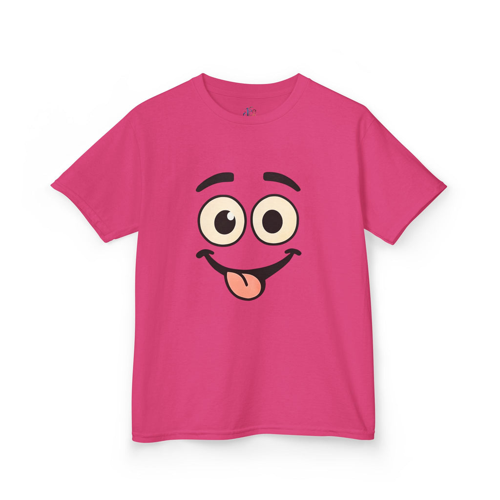 Silly Face Tongue Out Kids Tee | Cute Emoji Cartoon Shirt