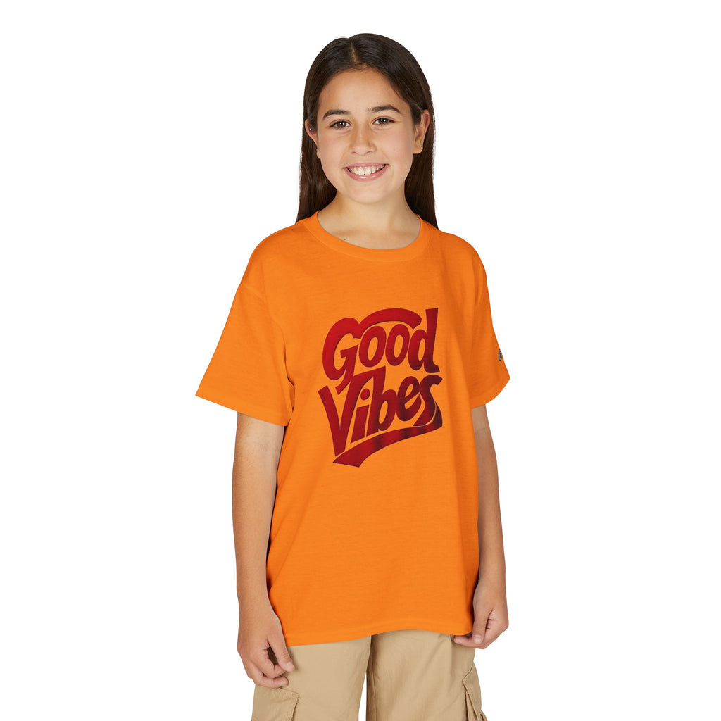 Good Vibes graphic Youth T-Shirt | red script logo, JPE Kids Edition