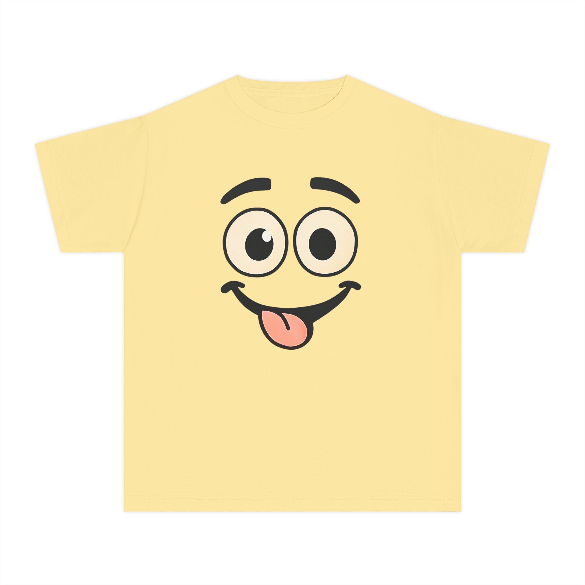 Lustiges Smiley-Gesicht Kinder-T-Shirt | Verspieltes Emoji-Shirt, Zunge-Raus-Ausdruck, JPE Kids Edition