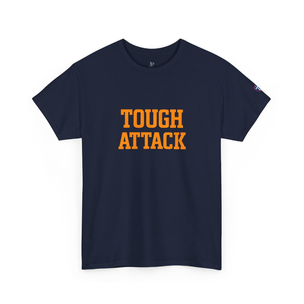 Tough Attack Tee | Sports Slogan, Retro College Lettering, Titan Athletic, JP Ellington