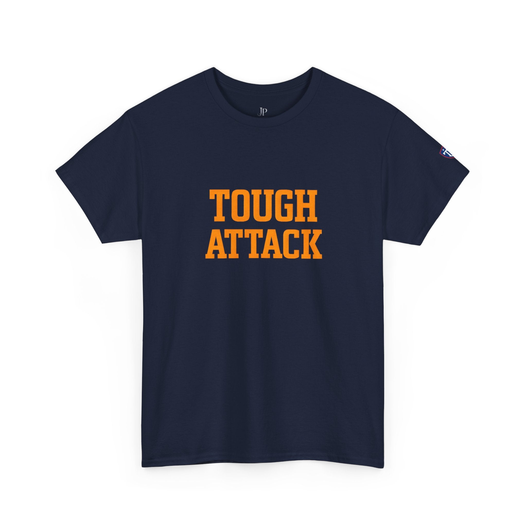 Tough Attack Tee | Sports Slogan, Retro College Lettering, Titan Athletic, JP Ellington