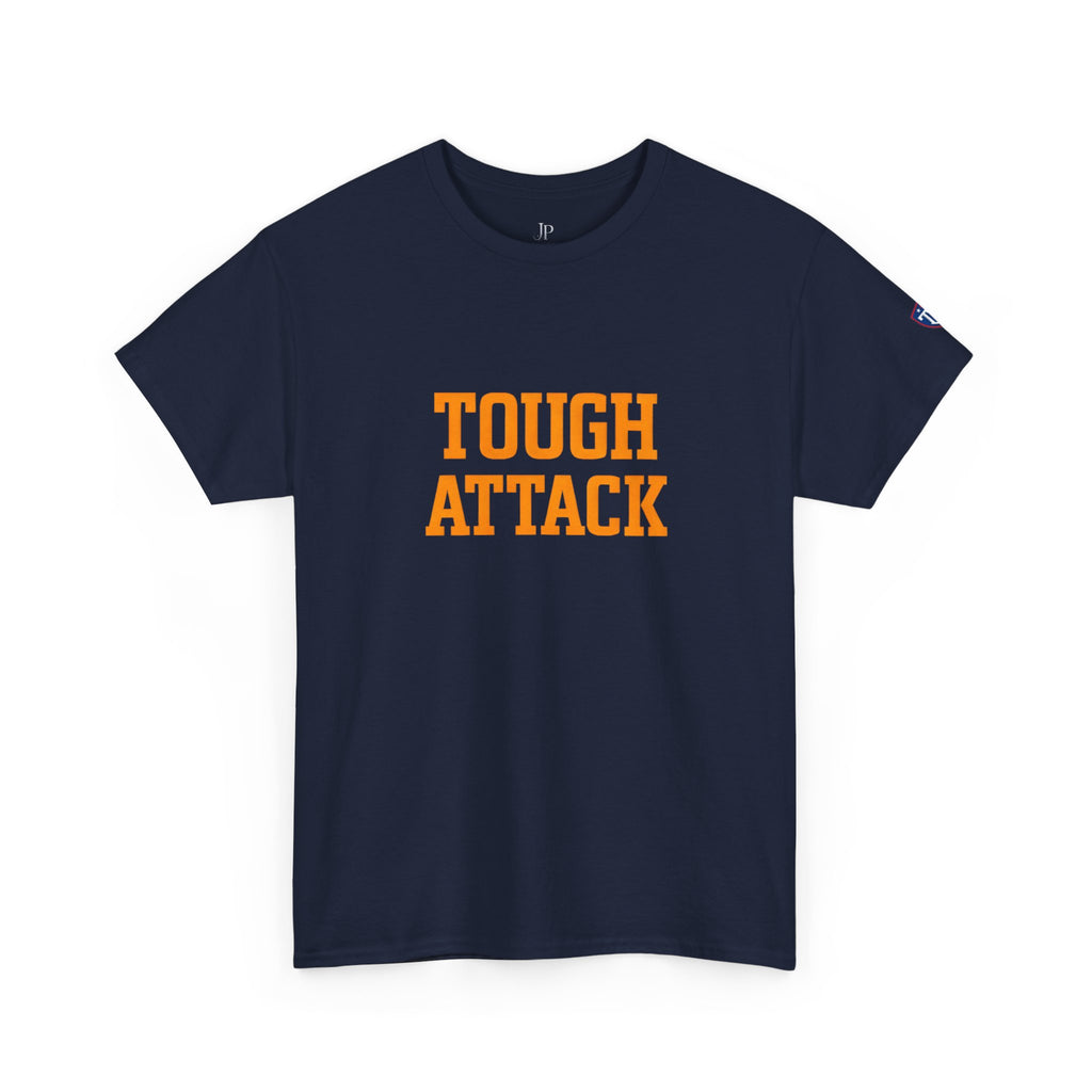 Tough Attack Tee | Sports Slogan, Retro College Lettering, Titan Athletic, JP Ellington