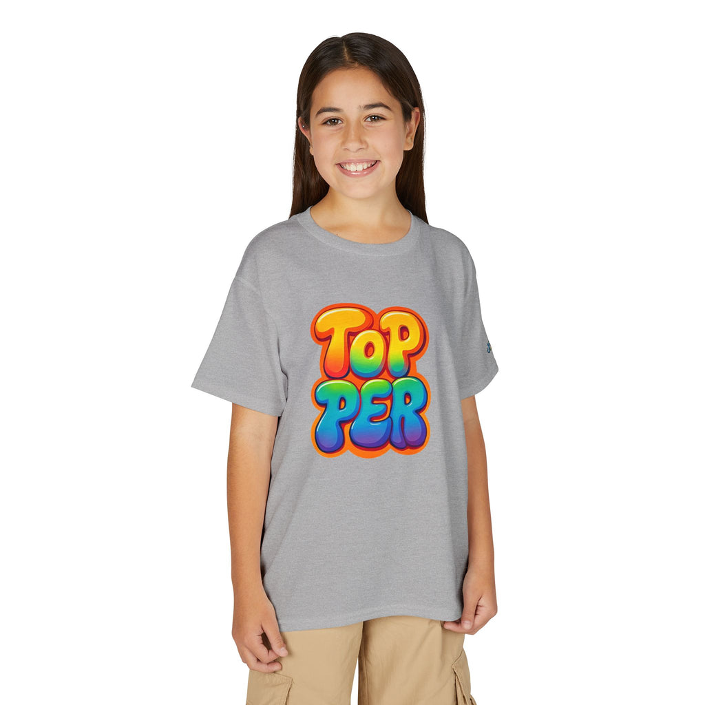 Topper Bubble Letters T-Shirt | Colorful Kids Graphic Tee, JPE Kids Edition
