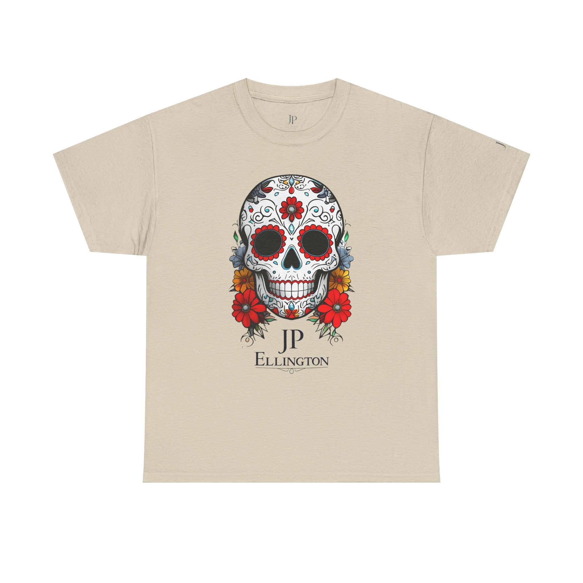Sugar Skull Tee | Day of the Dead Floral Skull T-Shirt, JP Ellington Edition