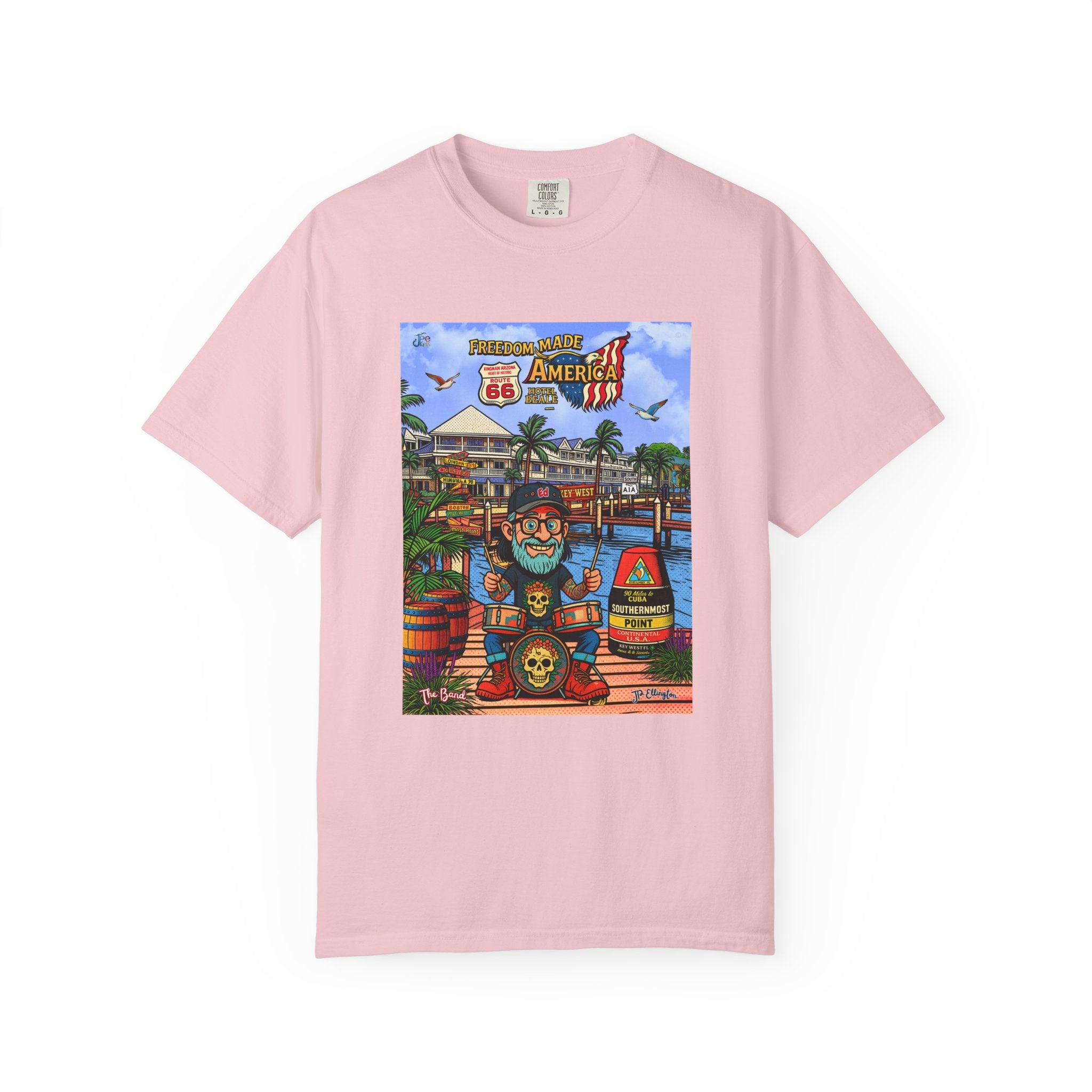 Route 66 Key West T-Shirt | Retro Roadtrip Kunst, Freiheit hat Amerika gemacht Hemd