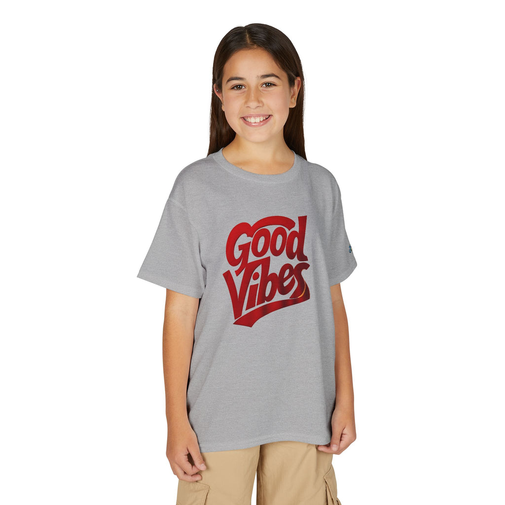 Good Vibes graphic Youth T-Shirt | red script logo, JPE Kids Edition