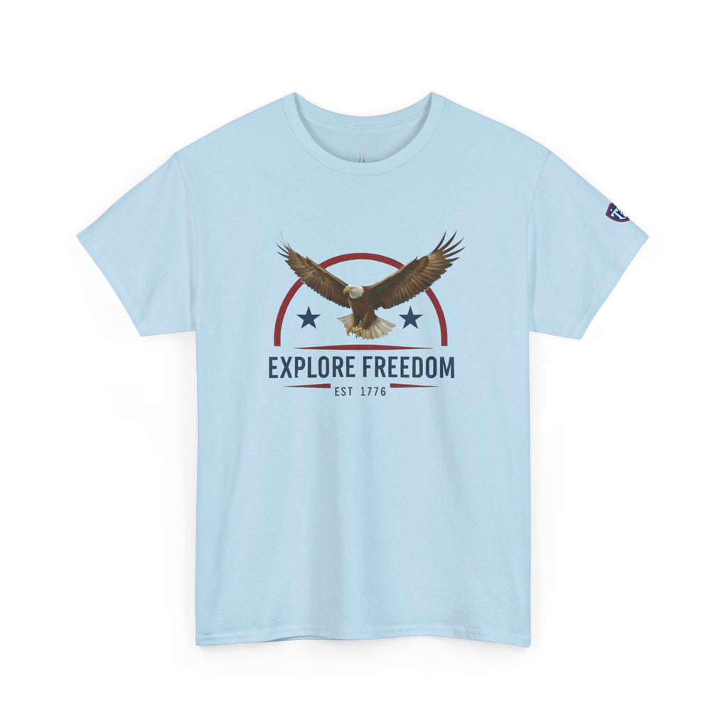 Explore Freedom Eagle T-Shirt | Patriotic American Flag Stars Tee, Titan Athletic, JP Ellington