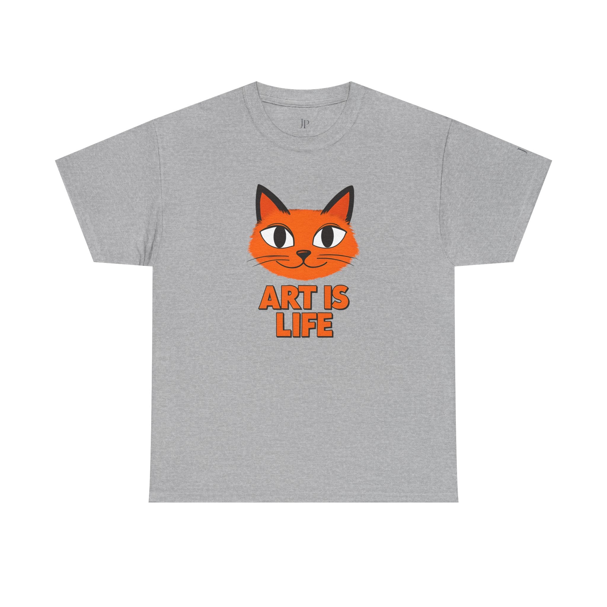Orange Katze Illustration Kunst Ist Leben T-Shirt | Süßes Katzen-Gesicht, Grafik-Shirt