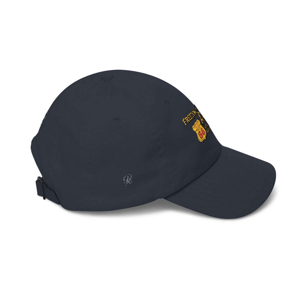 Freedom Made America Route 66 Map Dad Cap | Patriotic USA Flag Embroidered