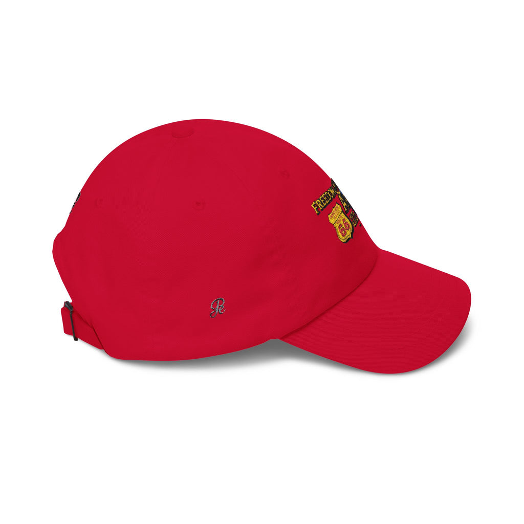 Freedom Made America Route 66 Map Dad Cap | Patriotic USA Flag Embroidered