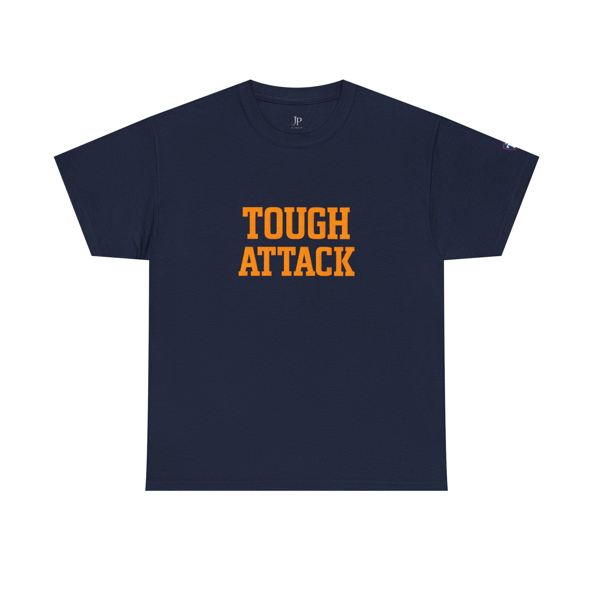 Tough Attack Tee | Sports Slogan, Retro College Lettering, Titan Athletic, JP Ellington