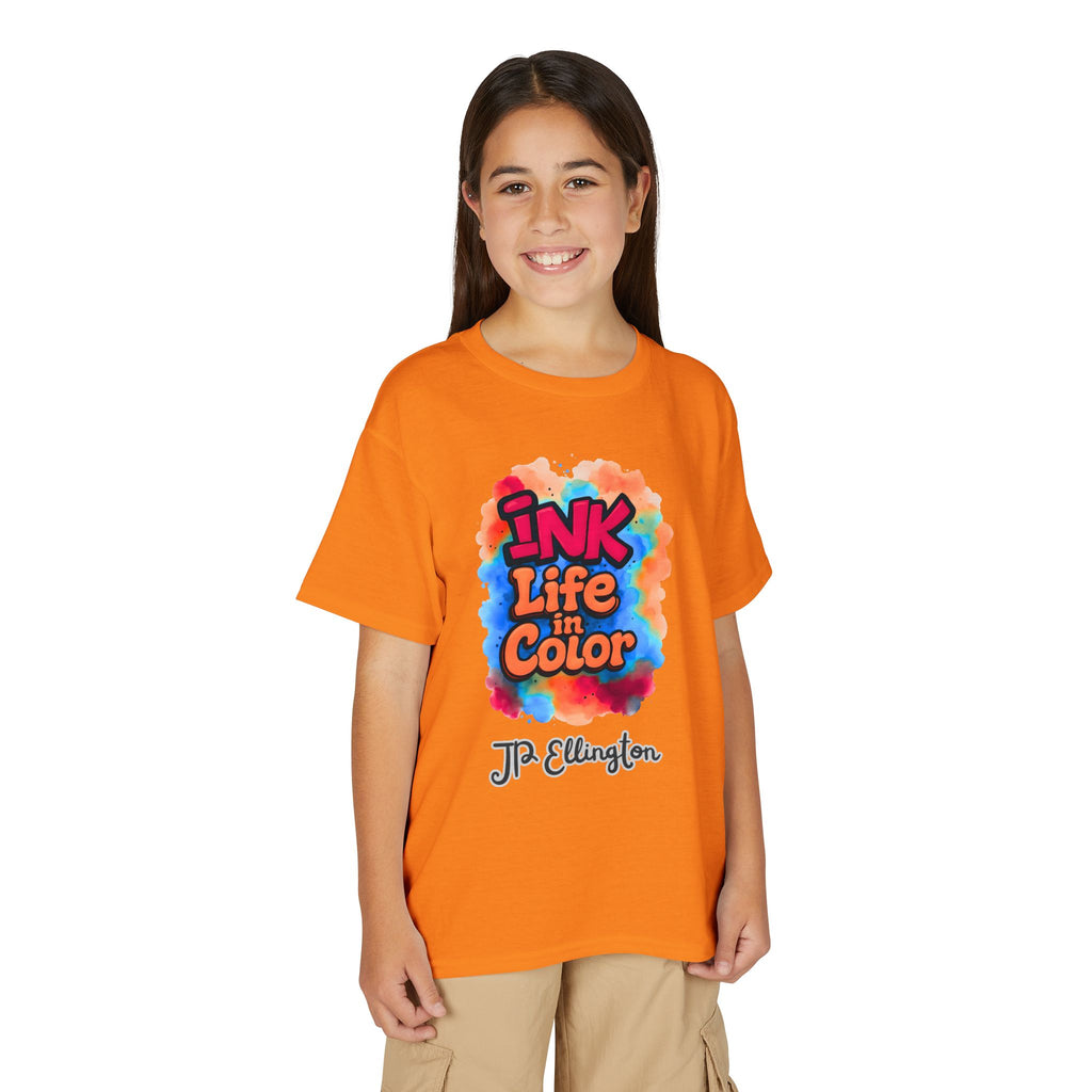 Ink Life in Color Youth T-Shirt | Colorful Watercolor Graffiti Design, JPE Kids Edition