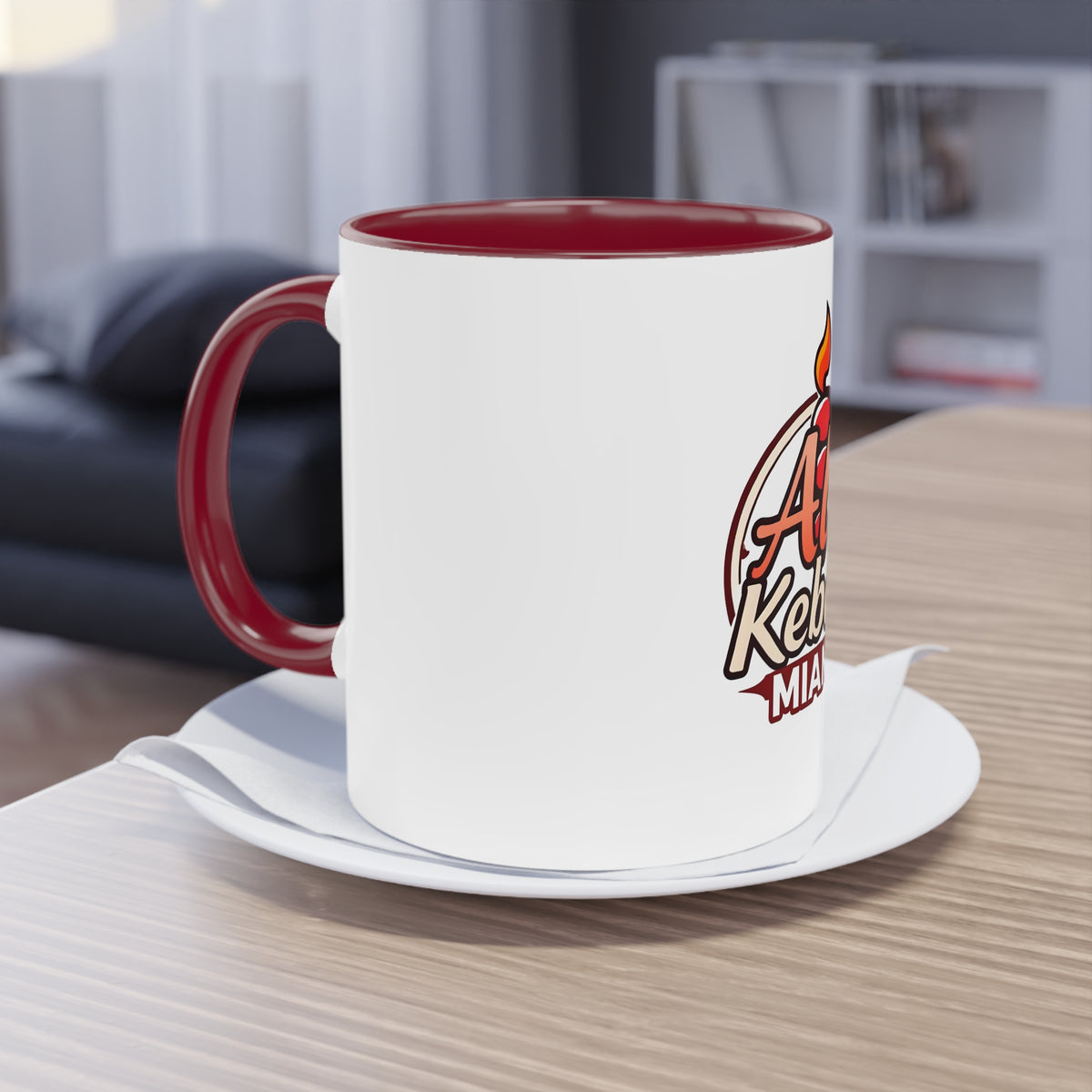 Ali Kebab Miami Coffee Mug – Two-Tone 11oz Branded Ceramic