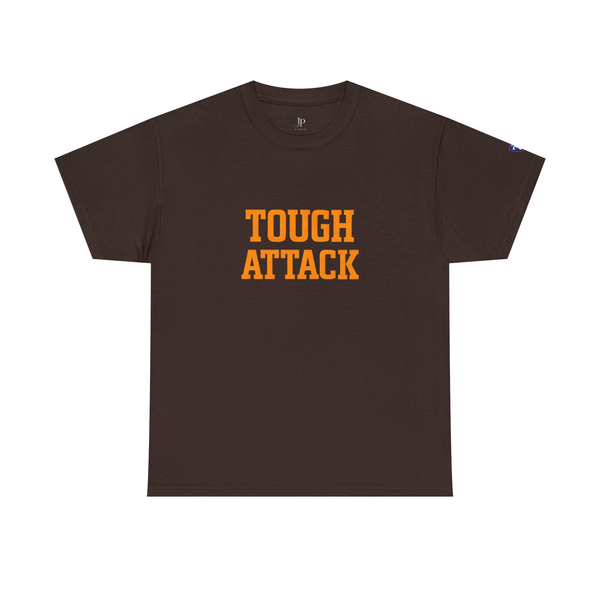 Tough Attack Tee | Sports Slogan, Retro College Lettering, Titan Athletic, JP Ellington