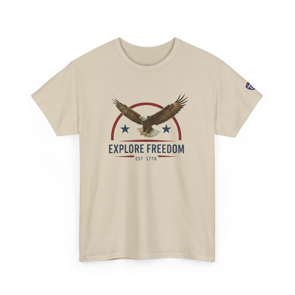 Explore Freedom Eagle T-Shirt | Patriotic American Flag Stars Tee, Titan Athletic, JP Ellington