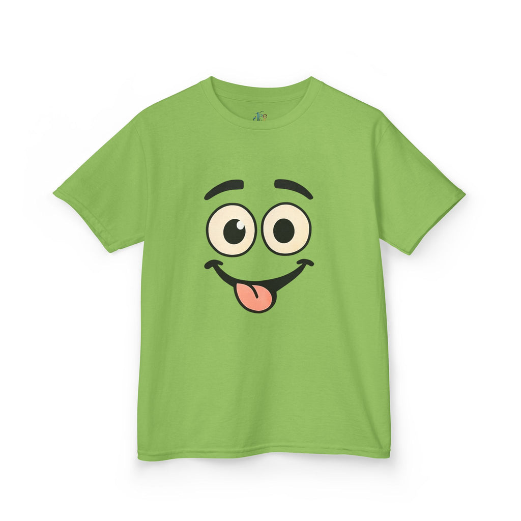 Silly Face Tongue Out Kids Tee | Cute Emoji Cartoon Shirt