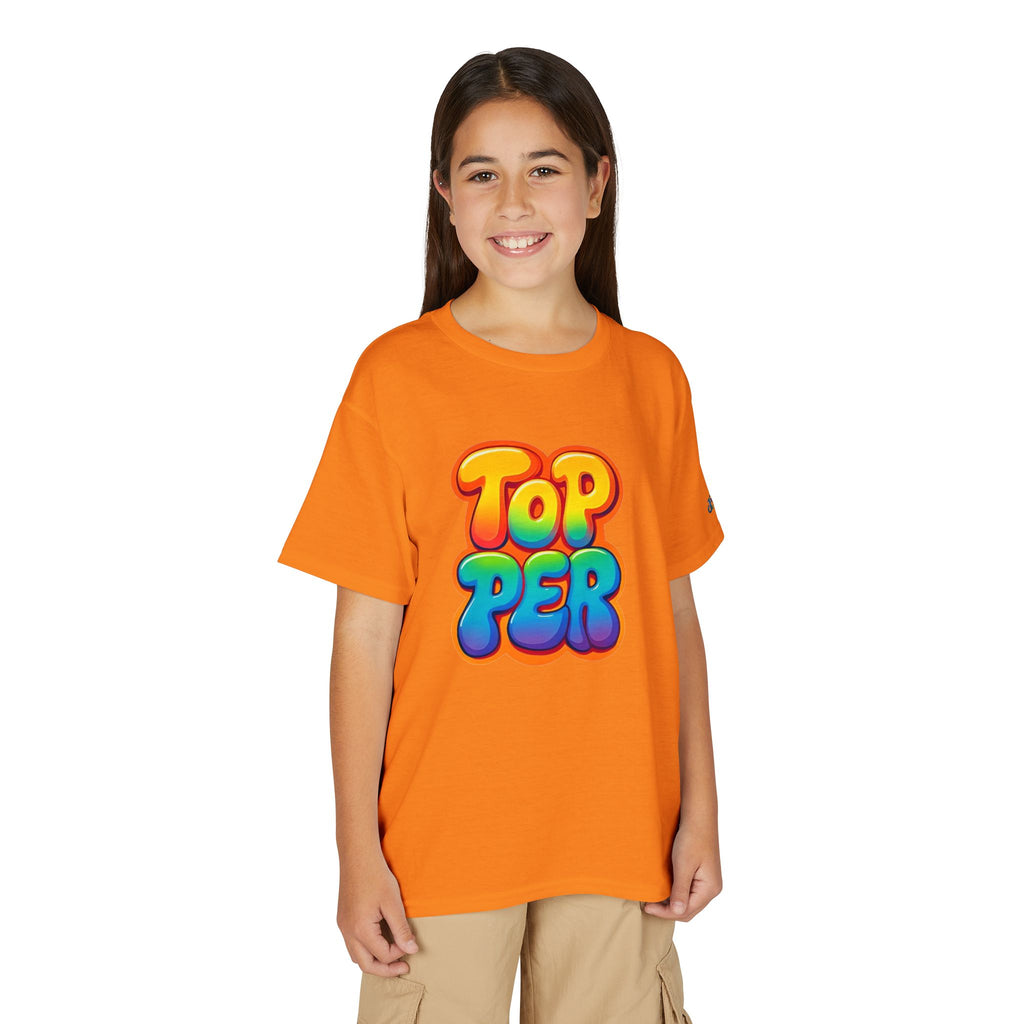Topper Bubble Letters T-Shirt | Colorful Kids Graphic Tee, JPE Kids Edition