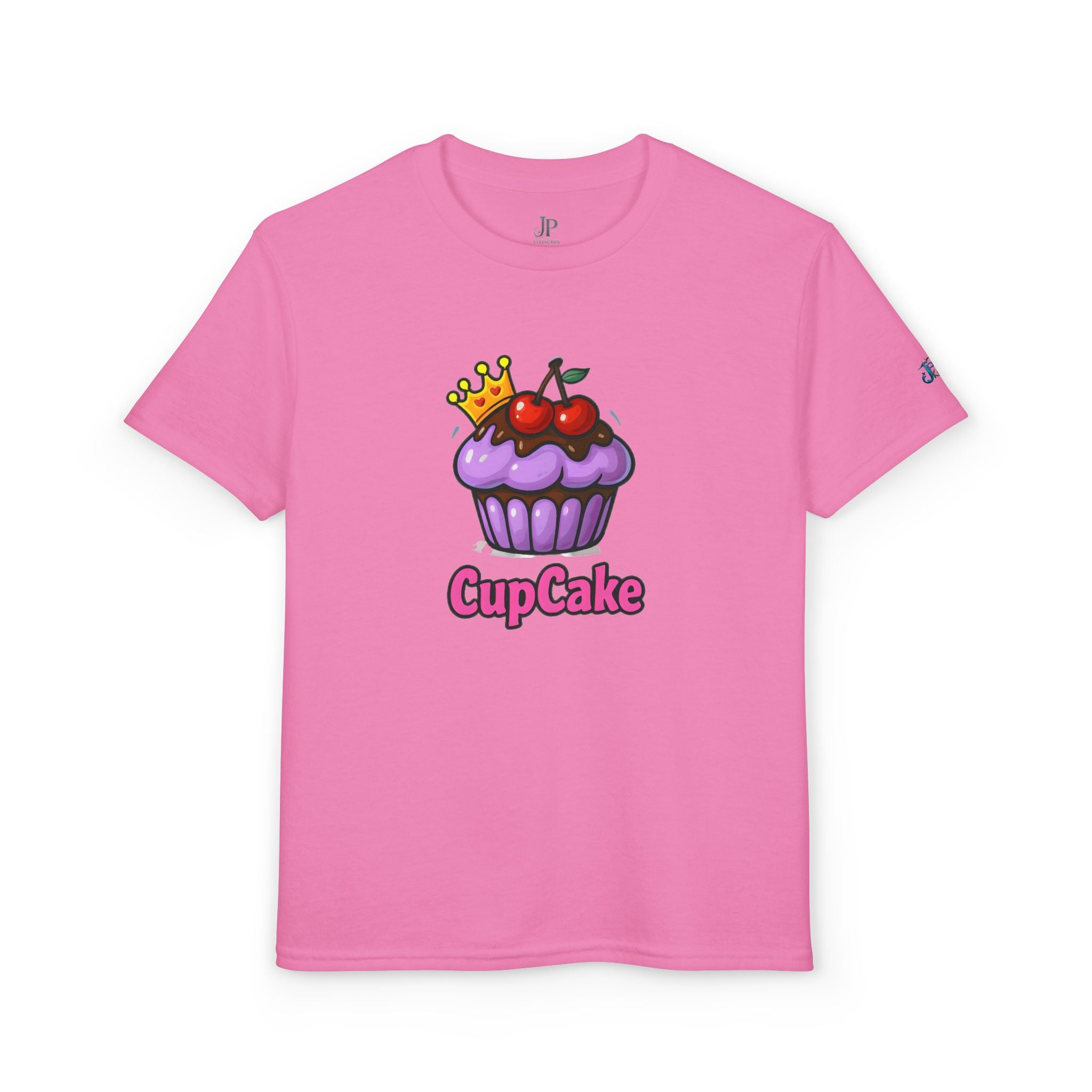 Kinder-T-Shirt „Crowned Cherry Cupcake“ | Süßes Dessert-Motiv, JPEm Kids Edition