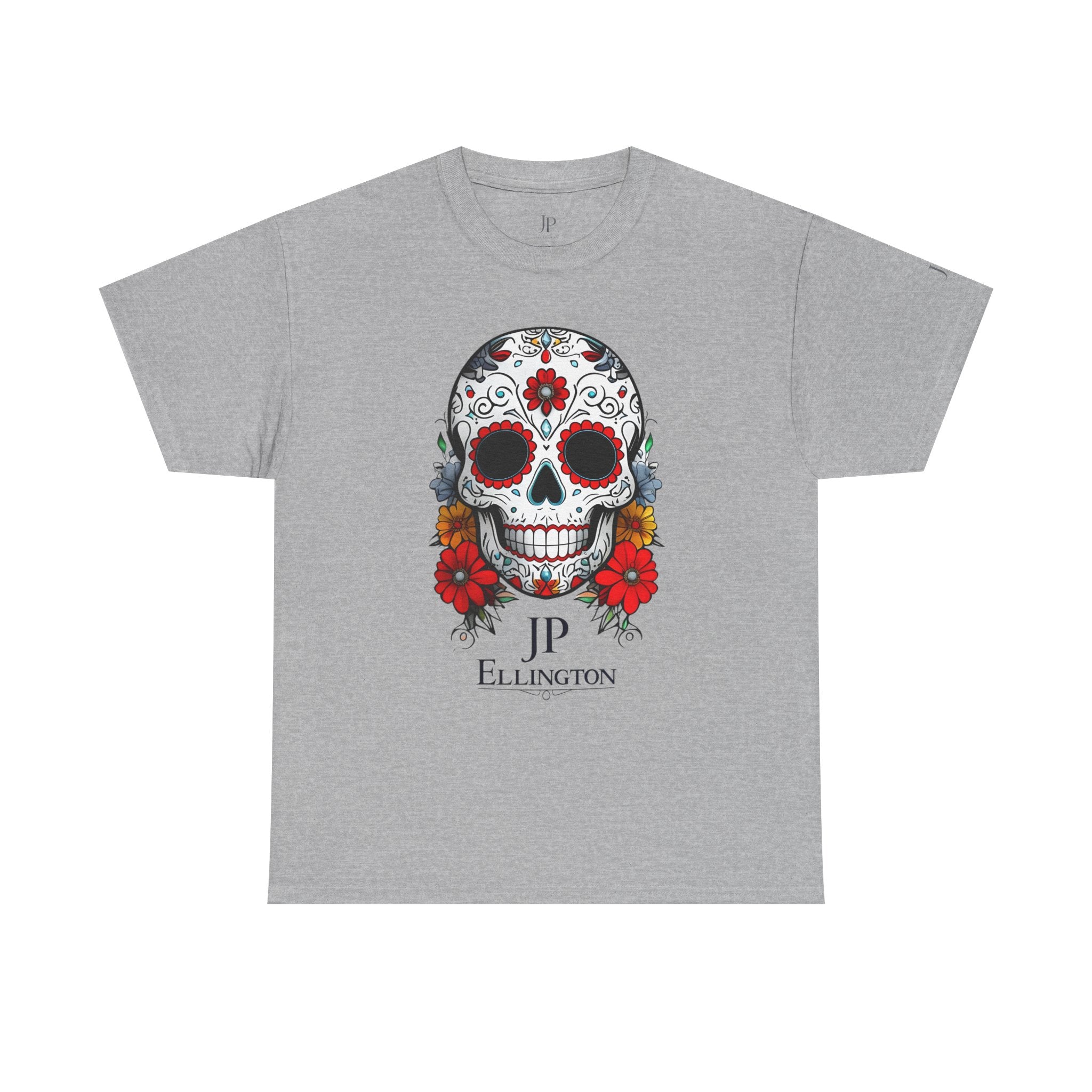 Sugar Skull Tee | Day of the Dead Floral Skull T-Shirt, JP Ellington Edition