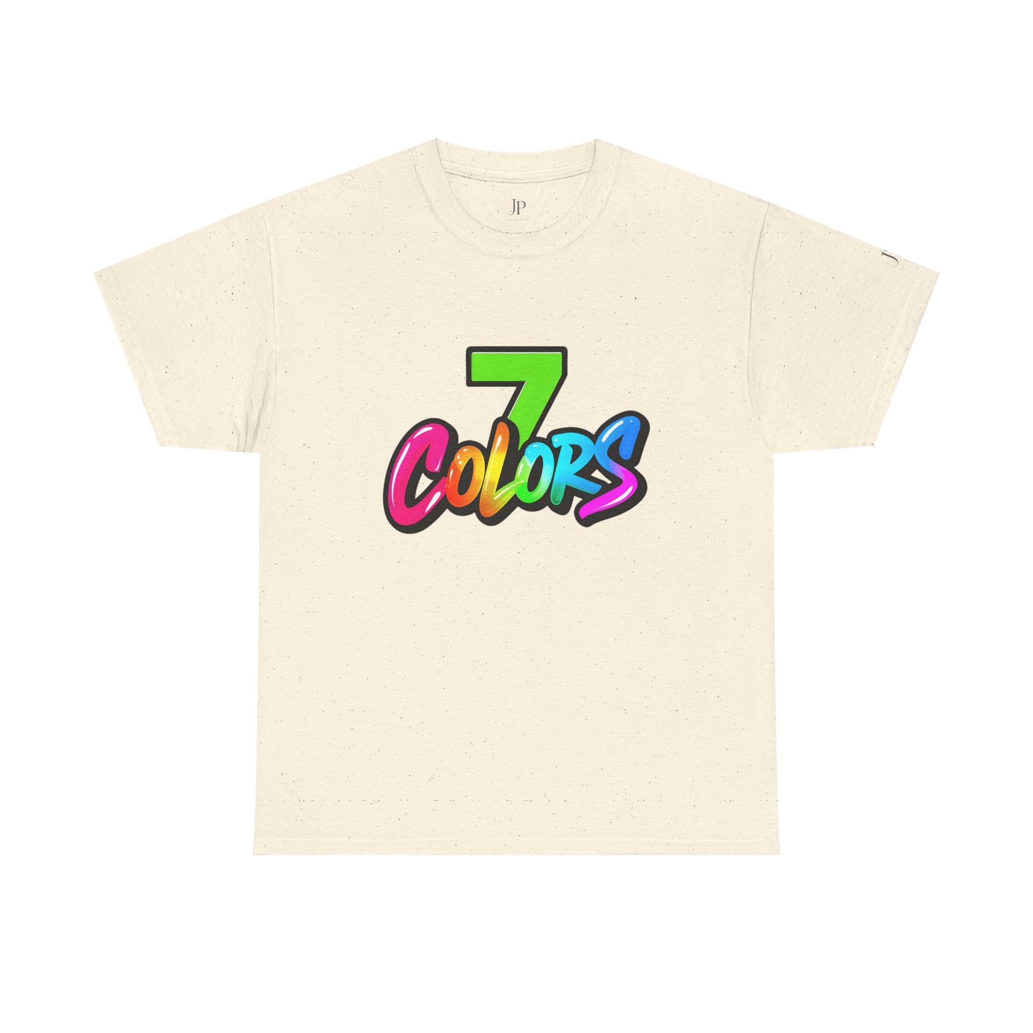 Sieben Farben Grafik-T-Shirt | Regenbogen-Schriftzug-Logo T-Shirt, JP Ellington Edition