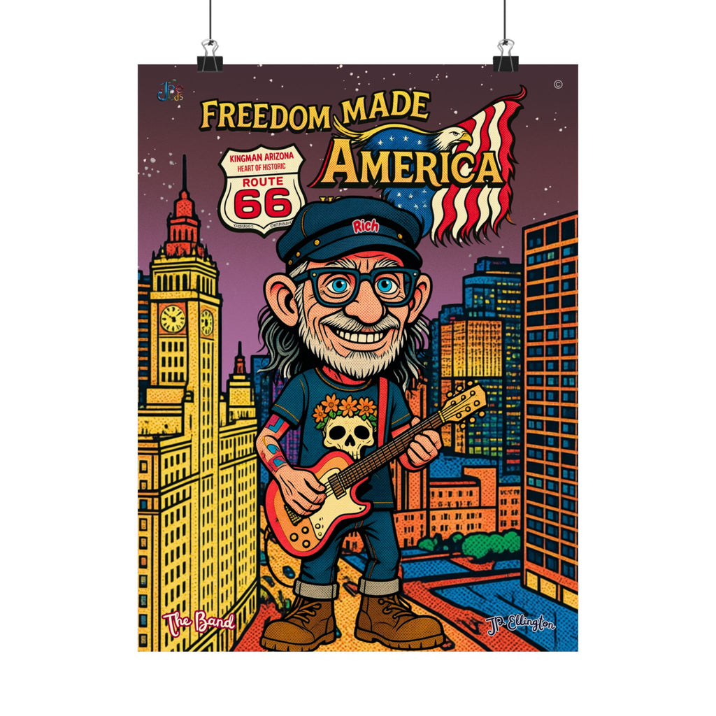 Freedom Made America Poster | Cartoon Chicago