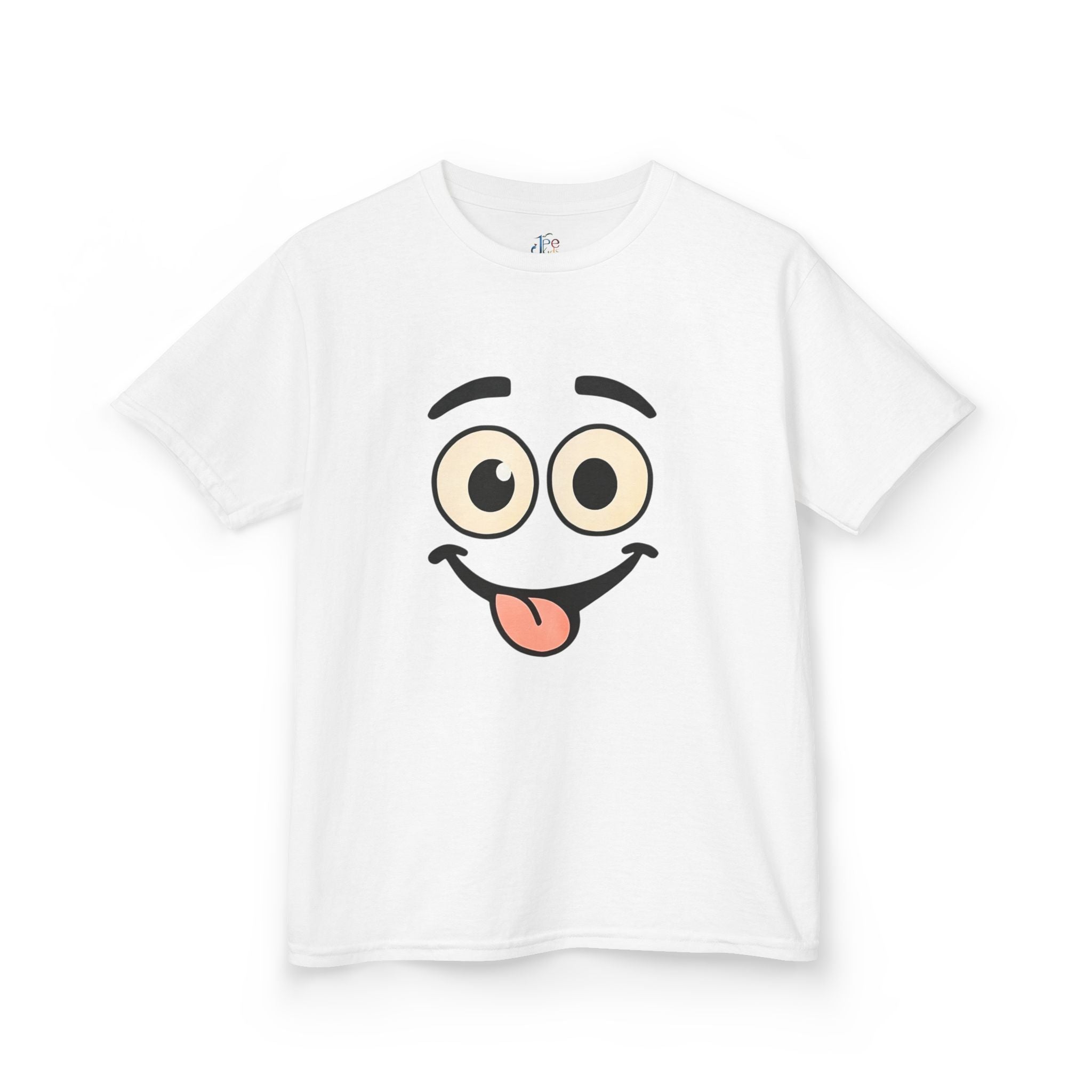 Silly Face Tongue Out Kids Tee | Cute Emoji Cartoon Shirt