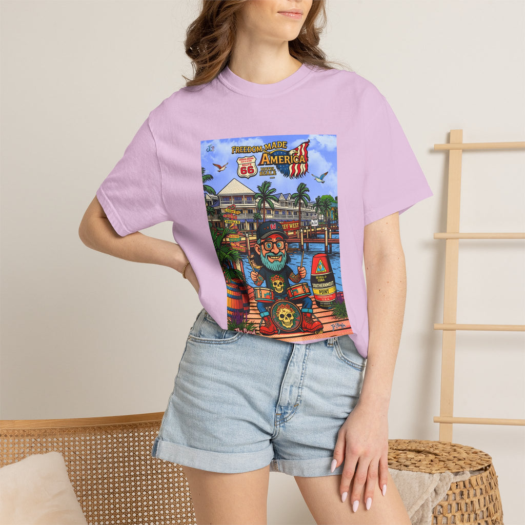 Route 66 Key West T-Shirt | Retro Roadtrip Art, Freedom made America Shirt