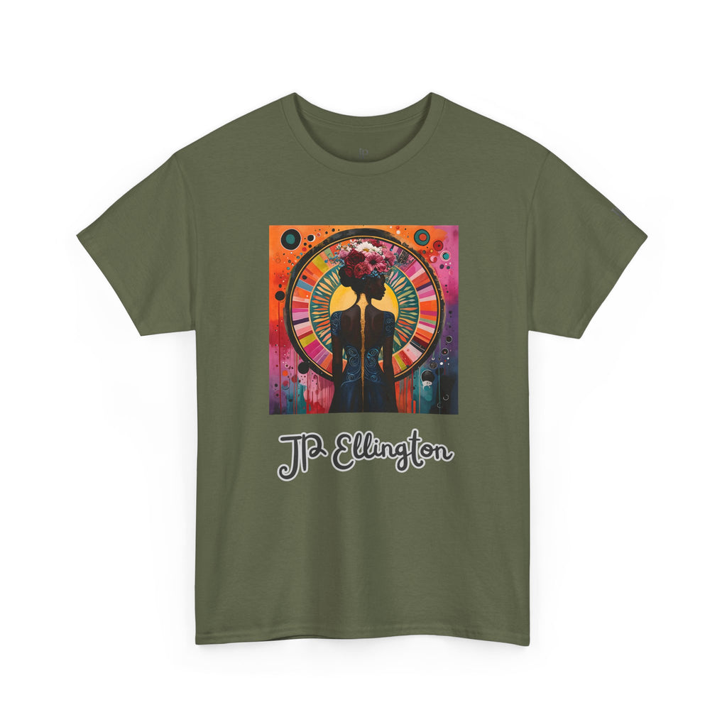 Jazz Portrait Clock design T-Shirt | J.P. Ellington script