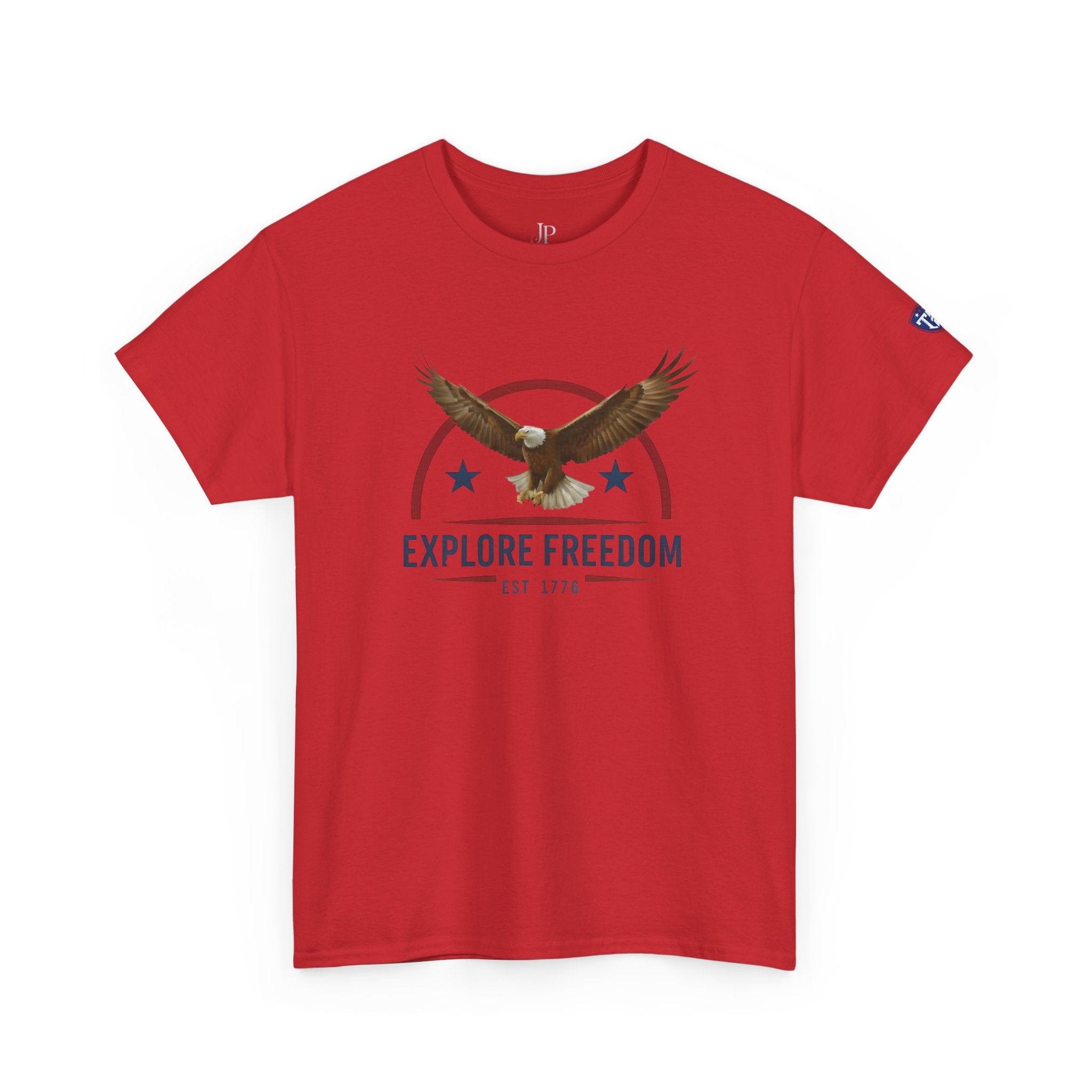 Explore Freedom Eagle T-Shirt | Patriotic American Flag Stars Tee, Titan Athletic, JP Ellington
