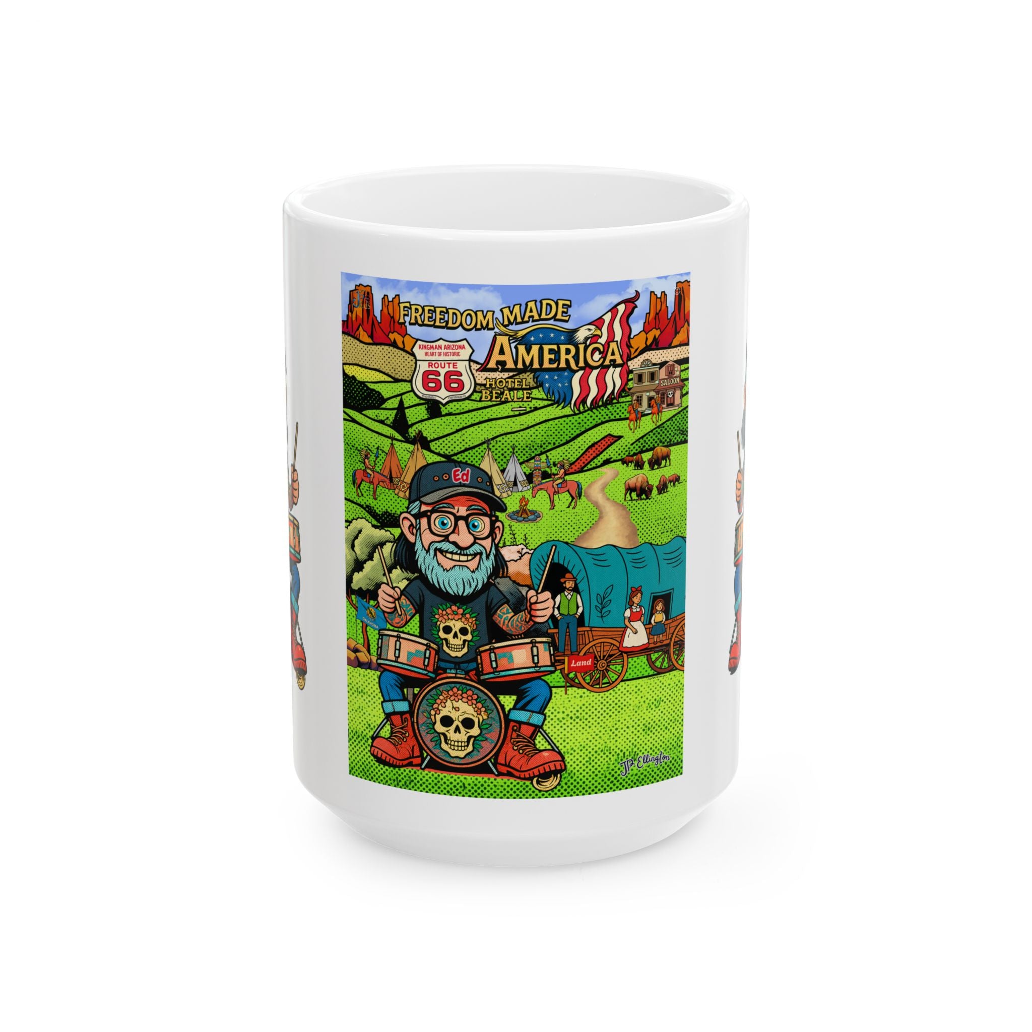 Tasse "Freedom Made America" | Route 66 Tasse, Oklahoma Tasse, Midwest Tasse, USA,
