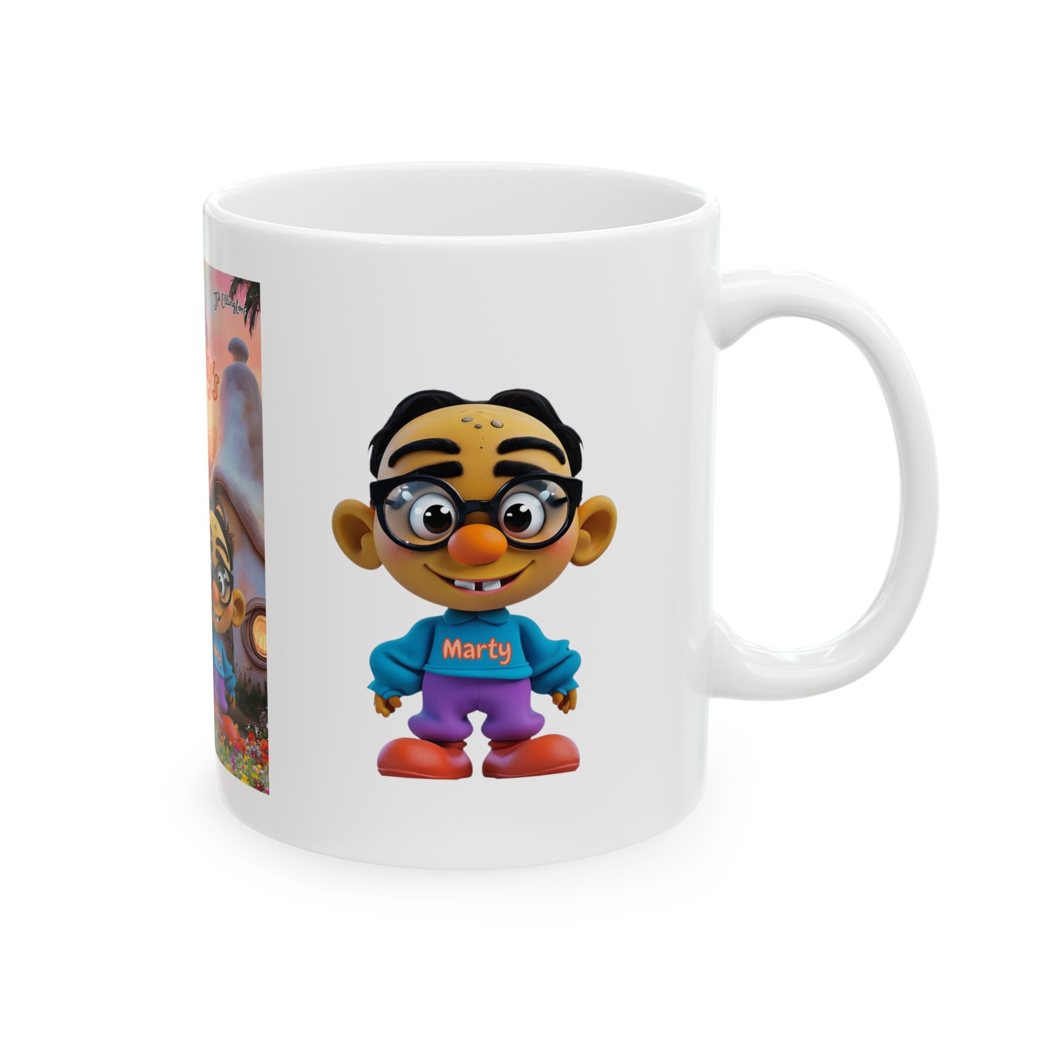 The Martys cartoon characters Mug | personalized family name ceramic mug
