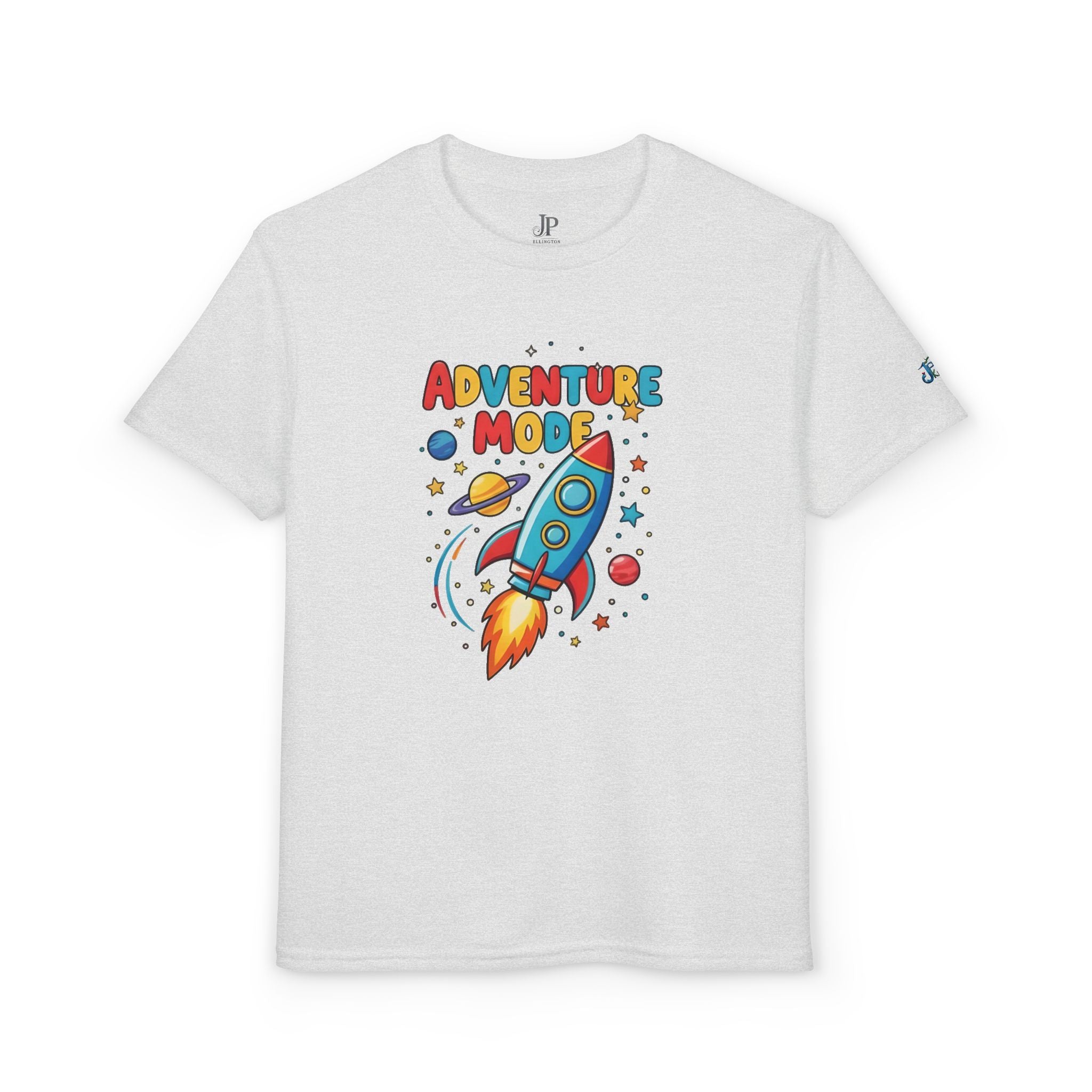 Adventure Mode Rocket Youth T-Shirt | Kids Space Cartoon Tee, JPE Kids Edition