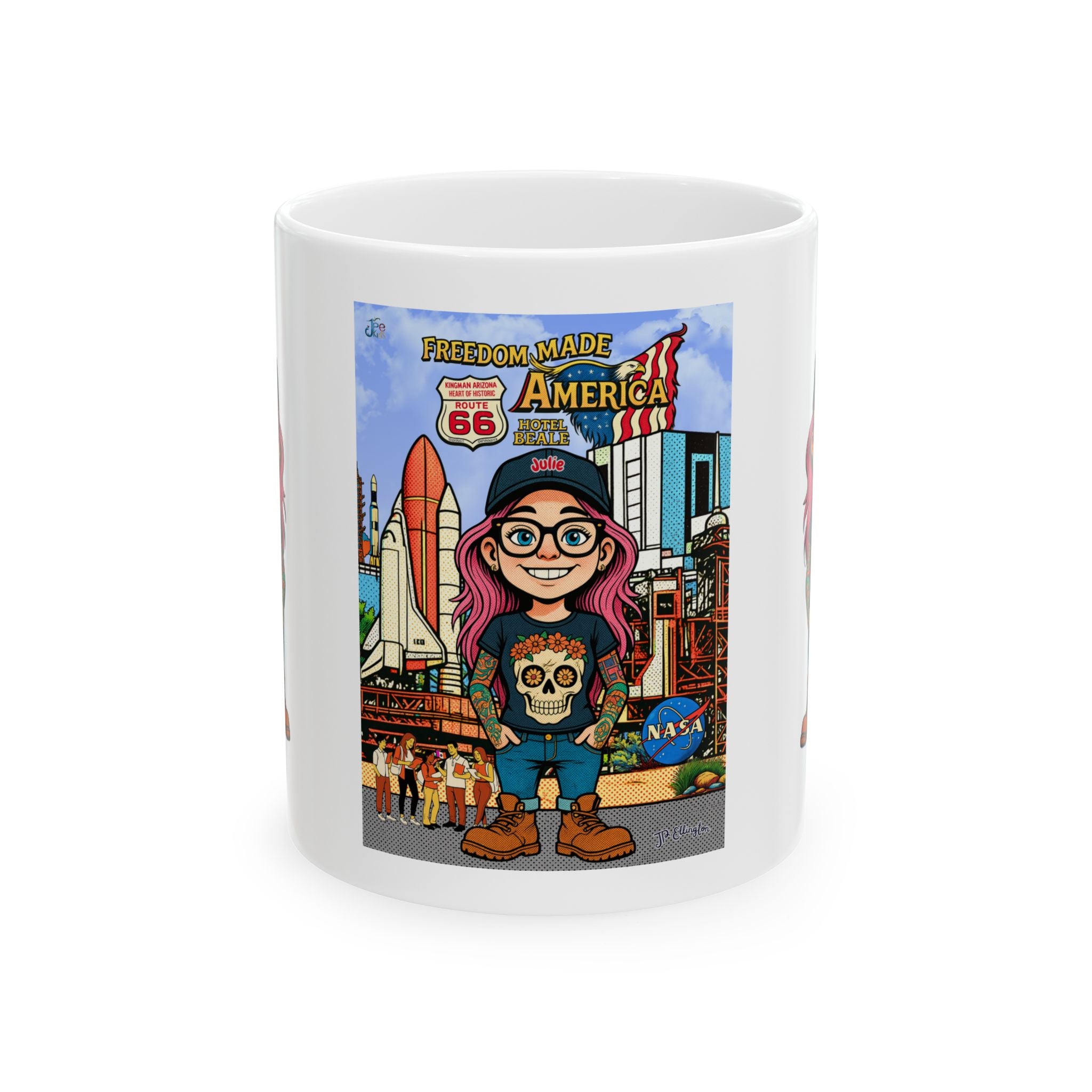 Freedom made America Mug | USA coffee mug, nasa mug, florida mug,