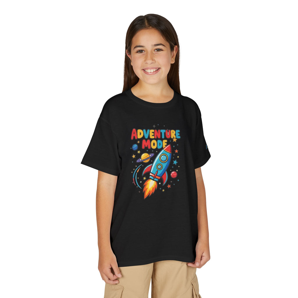 Adventure Mode Rocket Youth T-Shirt | Kids Space Cartoon Tee, JPE Kids Edition