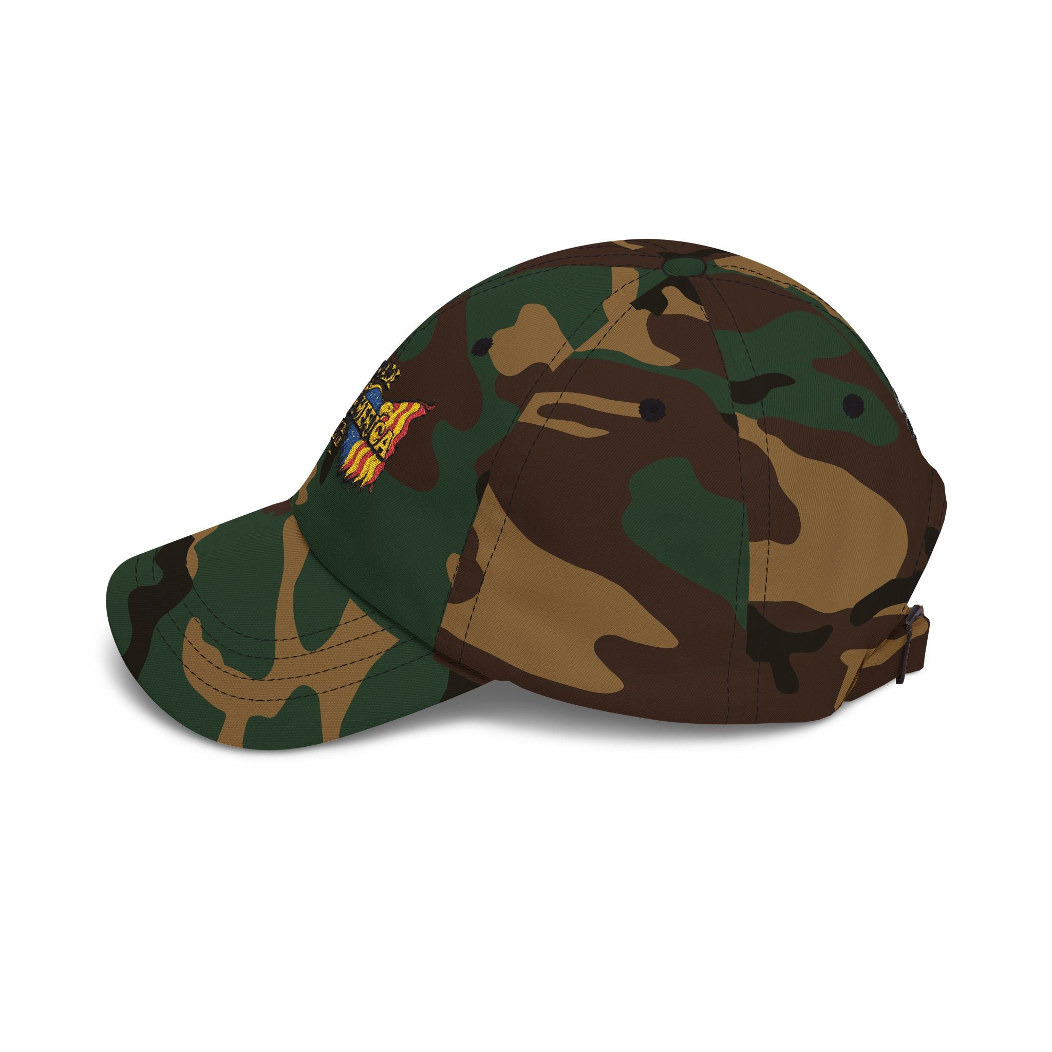 Freedom Made America Route 66 Map Dad Cap | Patriotic USA Flag Embroidered