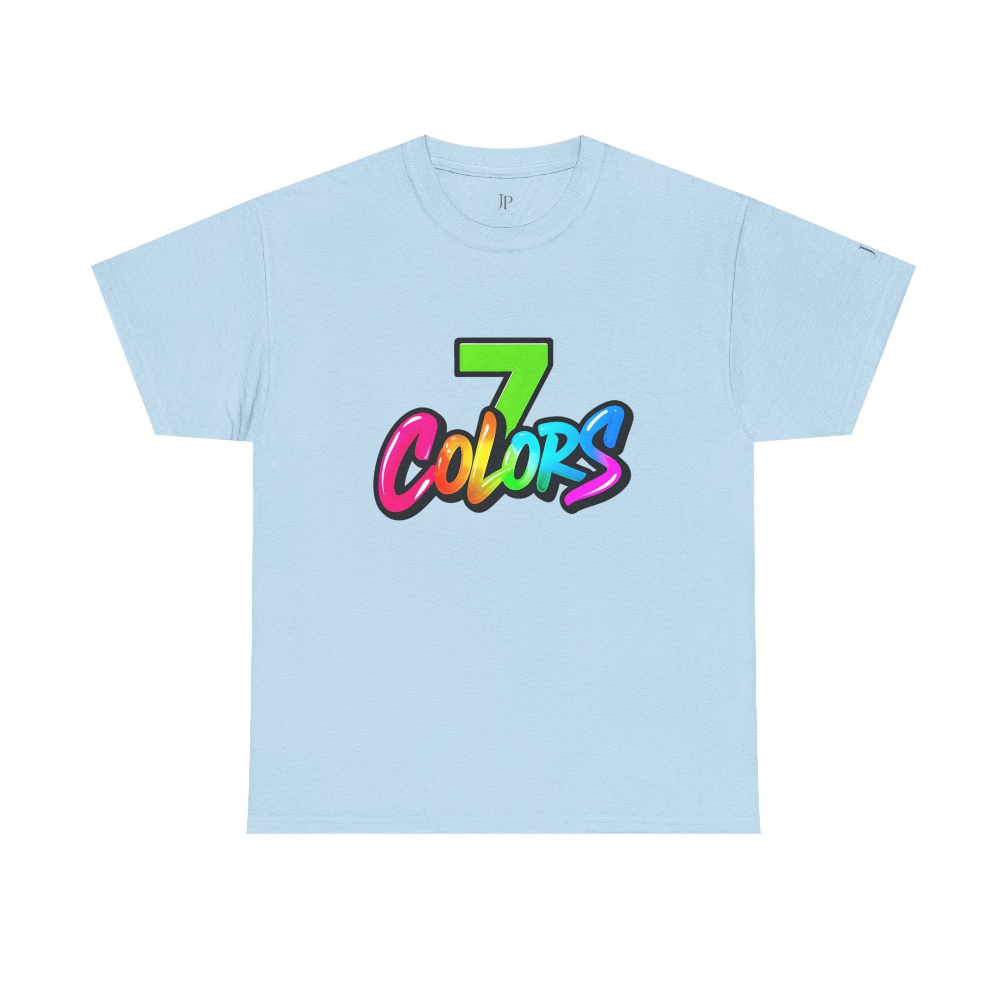 Sieben Farben Grafik-T-Shirt | Regenbogen-Schriftzug-Logo T-Shirt, JP Ellington Edition